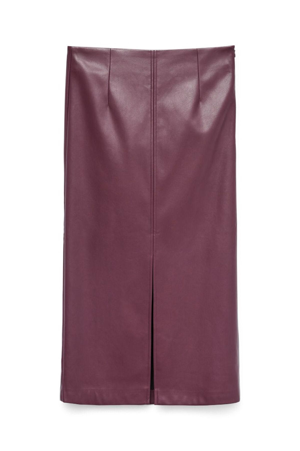 베로모다 테크니컬 가죽 롱 스커트 5722666 MORADO - 상품 이미지