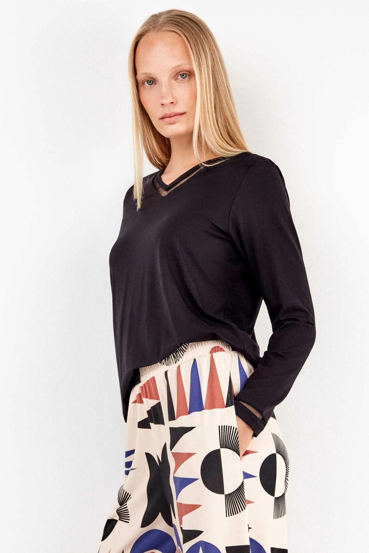 기셀라 멀티컬러 와이드핏 팔라초 팬츠 8182702 BLANCO - 상세 이미지 3