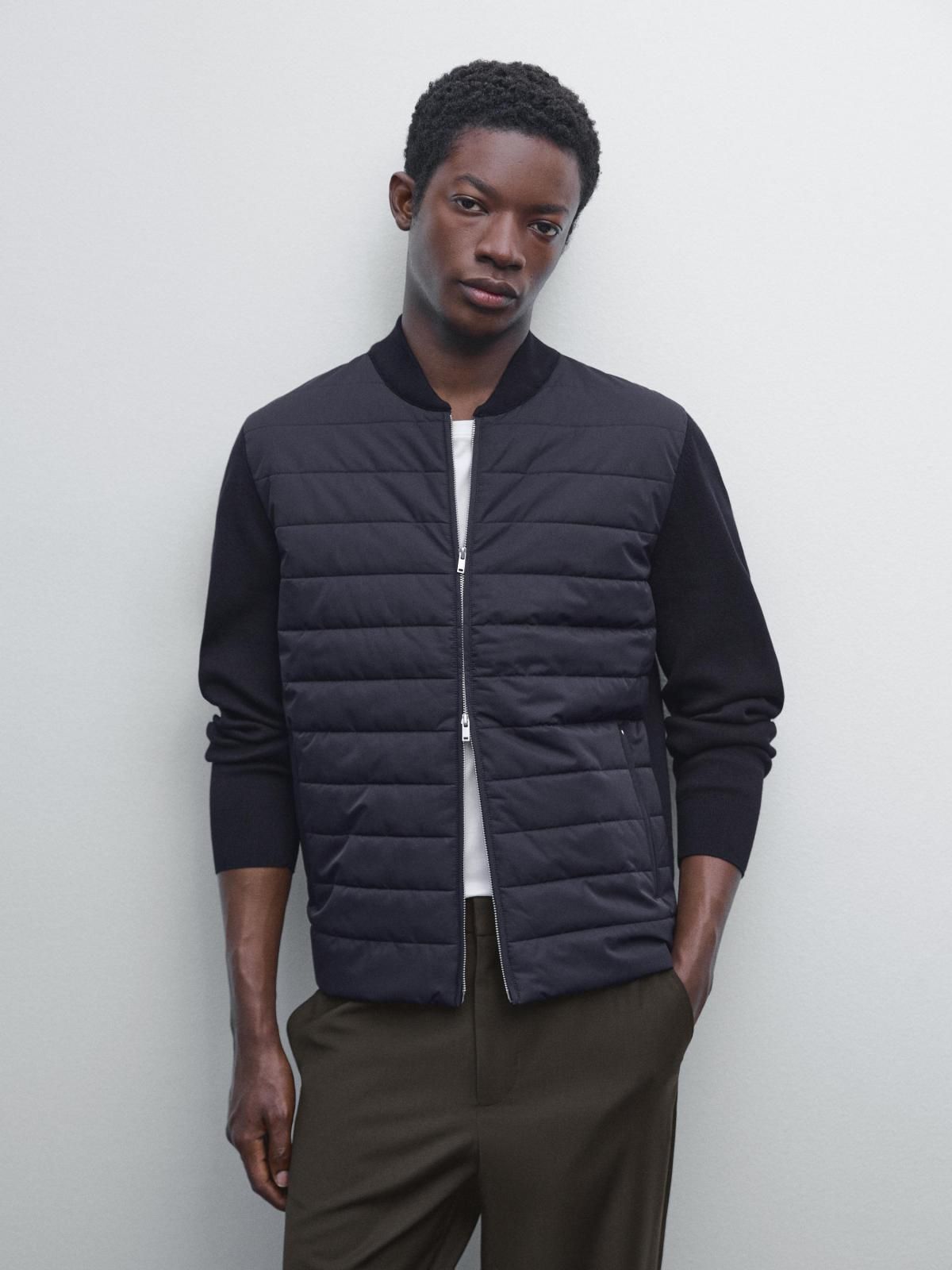 마시모두띠 테크니컬 퀼팅 봄버 재킷 0955/209 NAVY BLUE - 상세 이미지 3