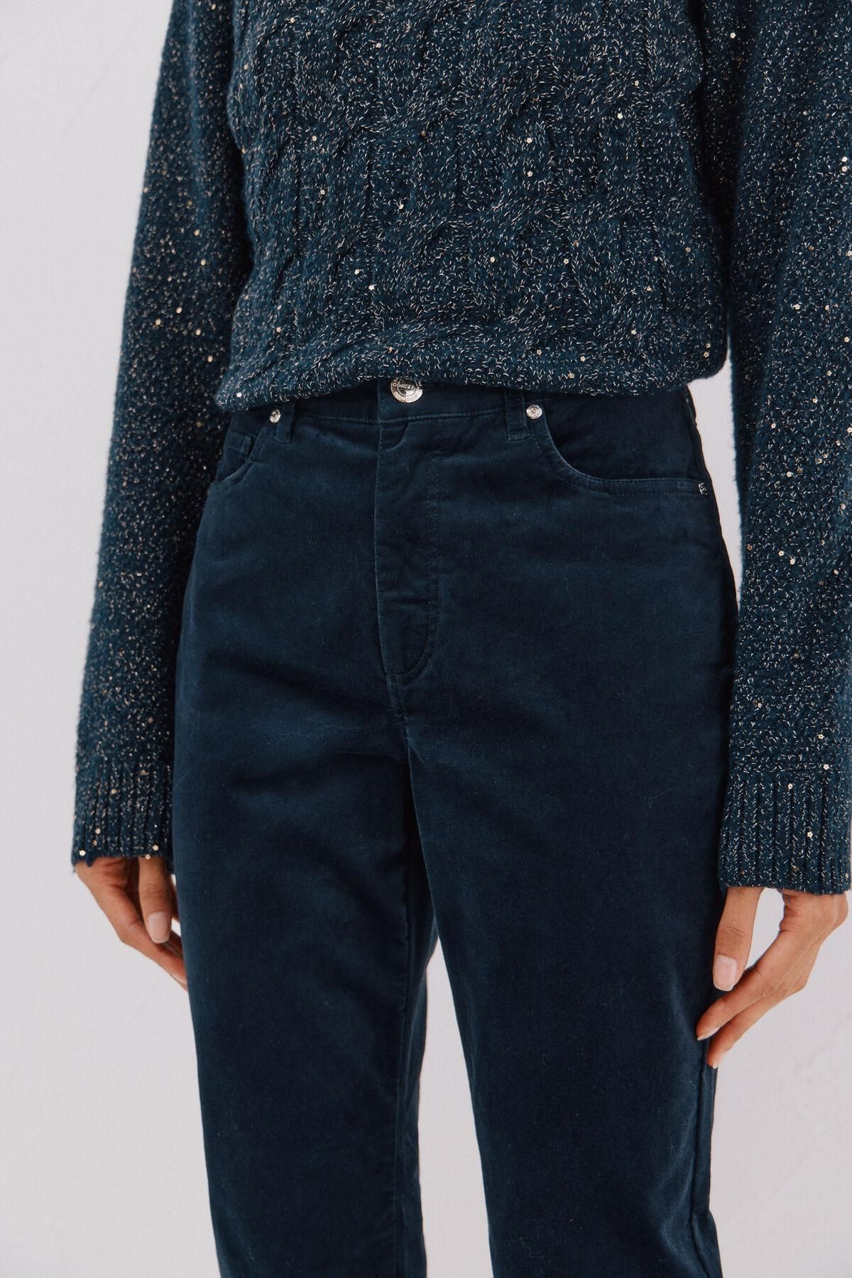 꼬르떼피엘 벨벳 컴포트 세미슬림 팬츠 8722329 AZUL MARINO - 상세 이미지 3