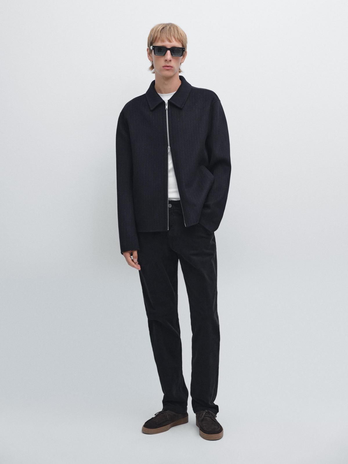 마시모두띠 슬림핏 코듀로이 데님 슬랙스 팬츠 0350/102 NAVY BLUE - 상세 이미지 2