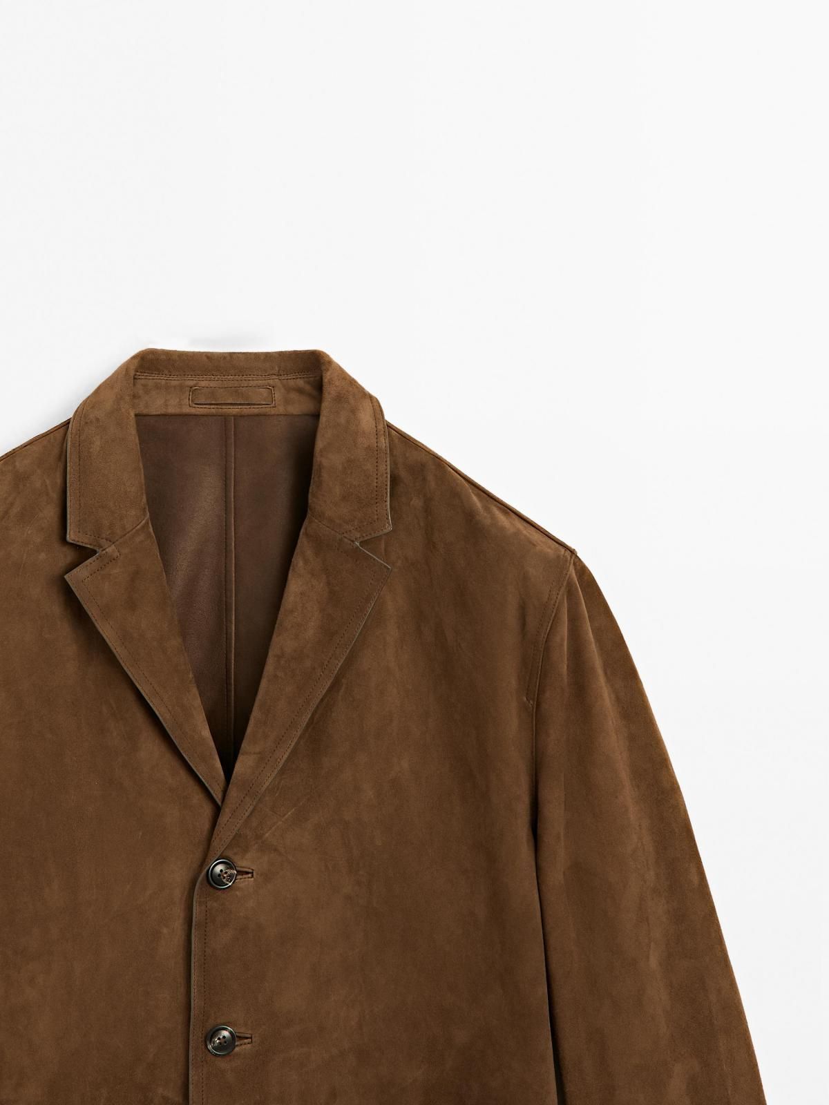 마시모두띠 스웨이드 레더 스티치 블레이저 3369/570 BROWN - 상세 이미지 2