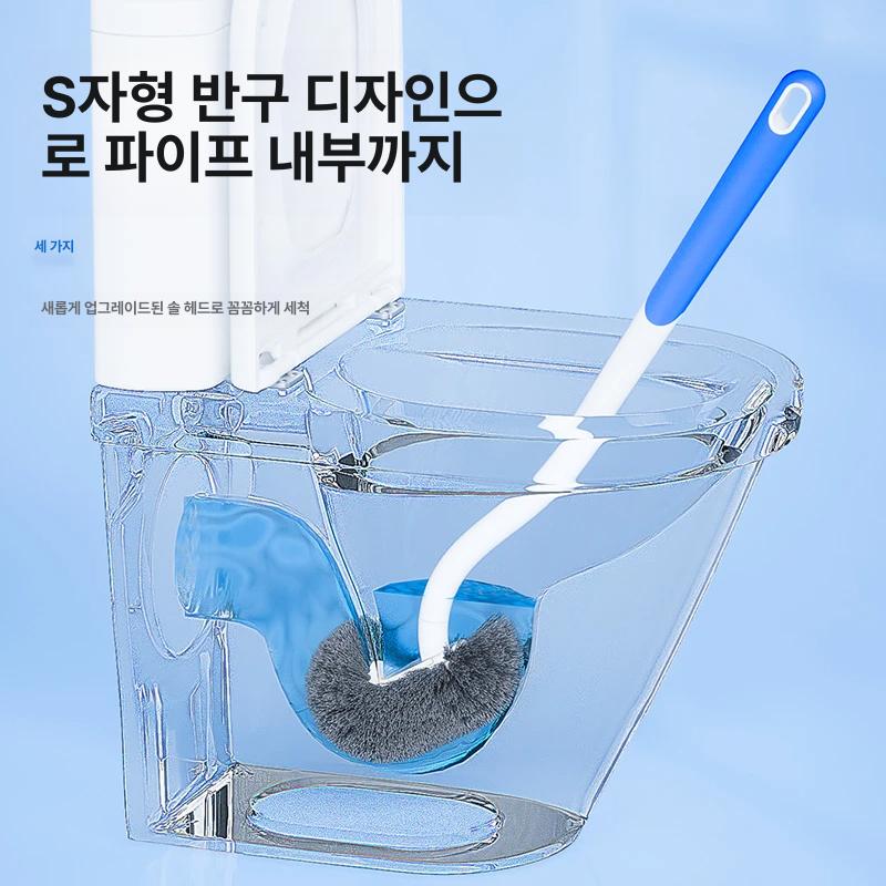 욕실 화장실 청소솔 긴손잡이 다용도 브 틈새 청소 용품 그레이 - 상세 이미지 5