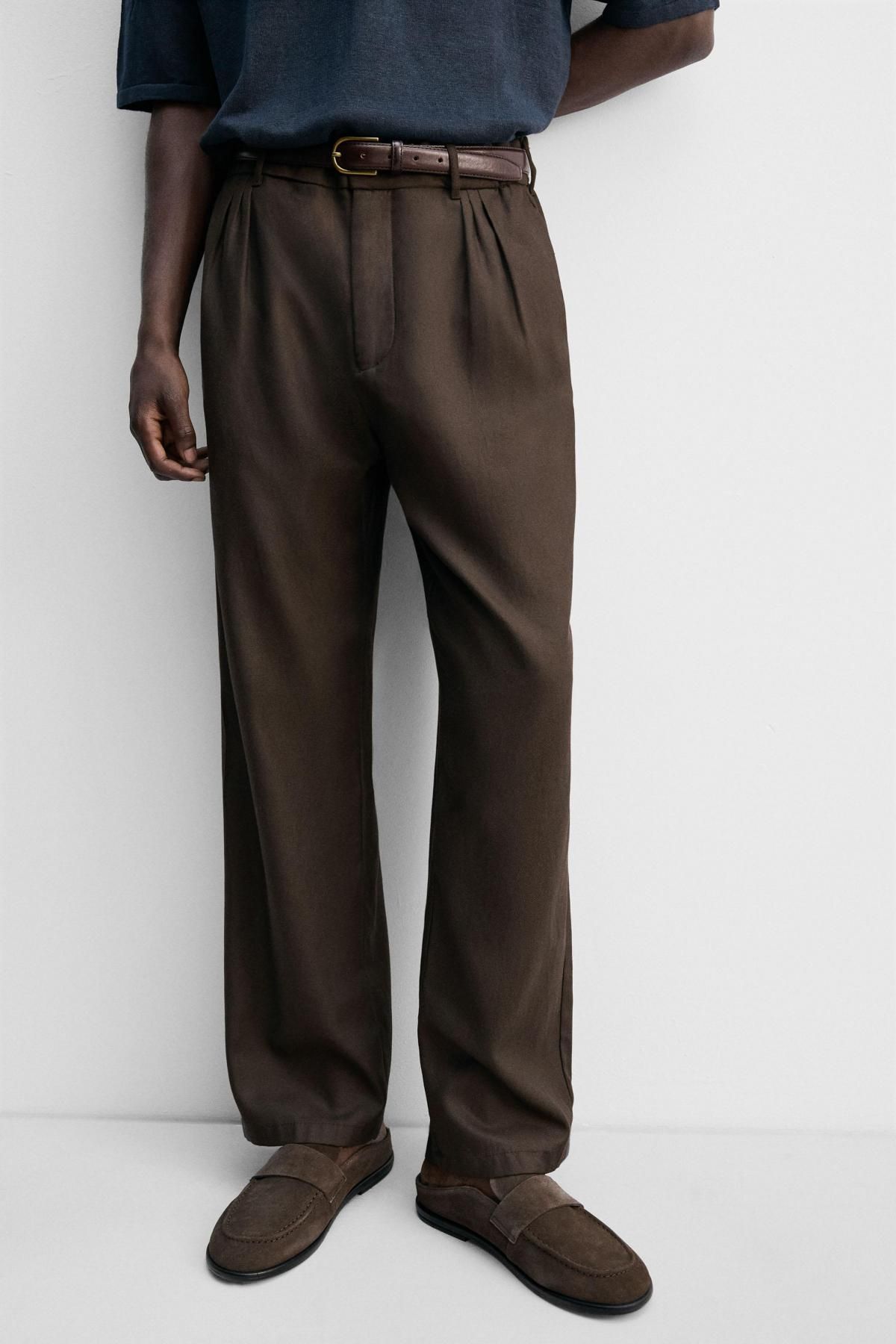 자라 스웨이드 레더 페니스트랩 뮬 로퍼 2662/620 TAUPE GREY - 상세 이미지 4