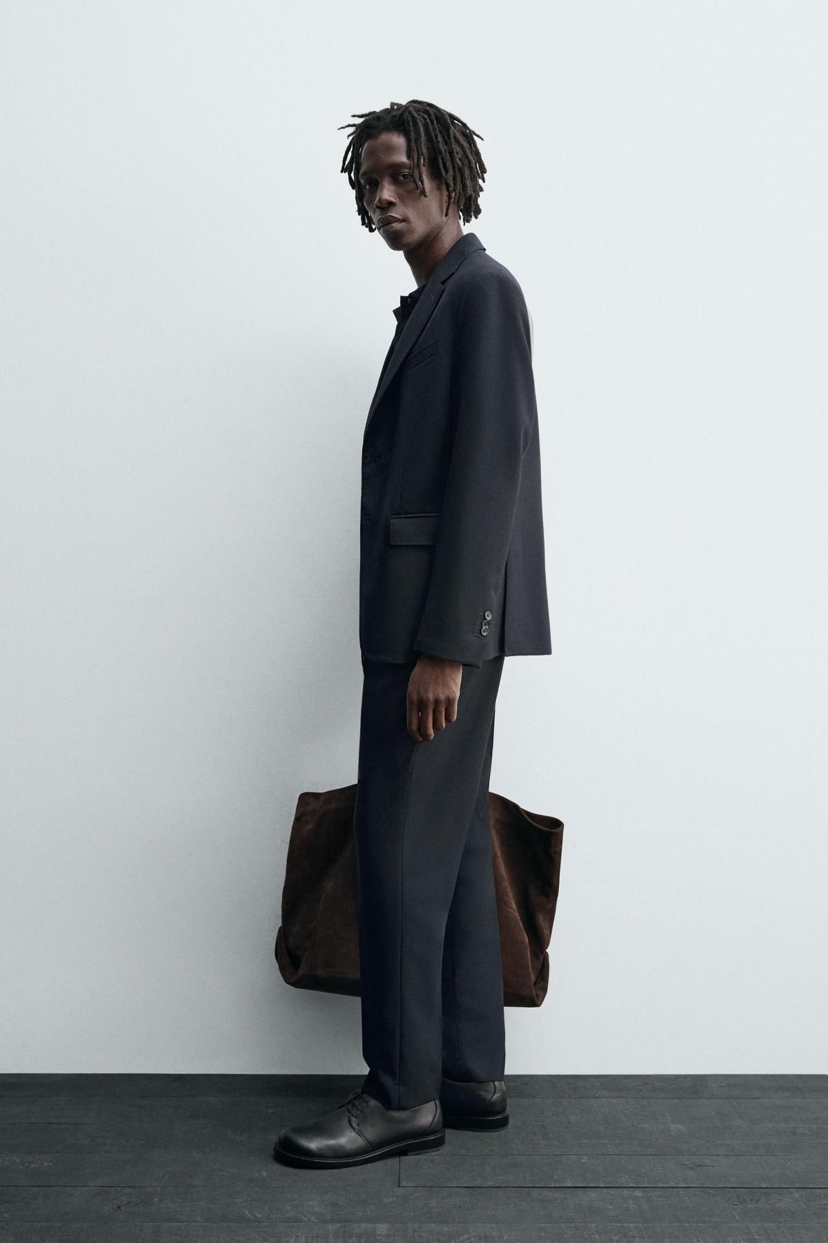 자라 테일러드 울 클래식 정장 팬츠 6574/381 NAVY BLUE - 상세 이미지 4