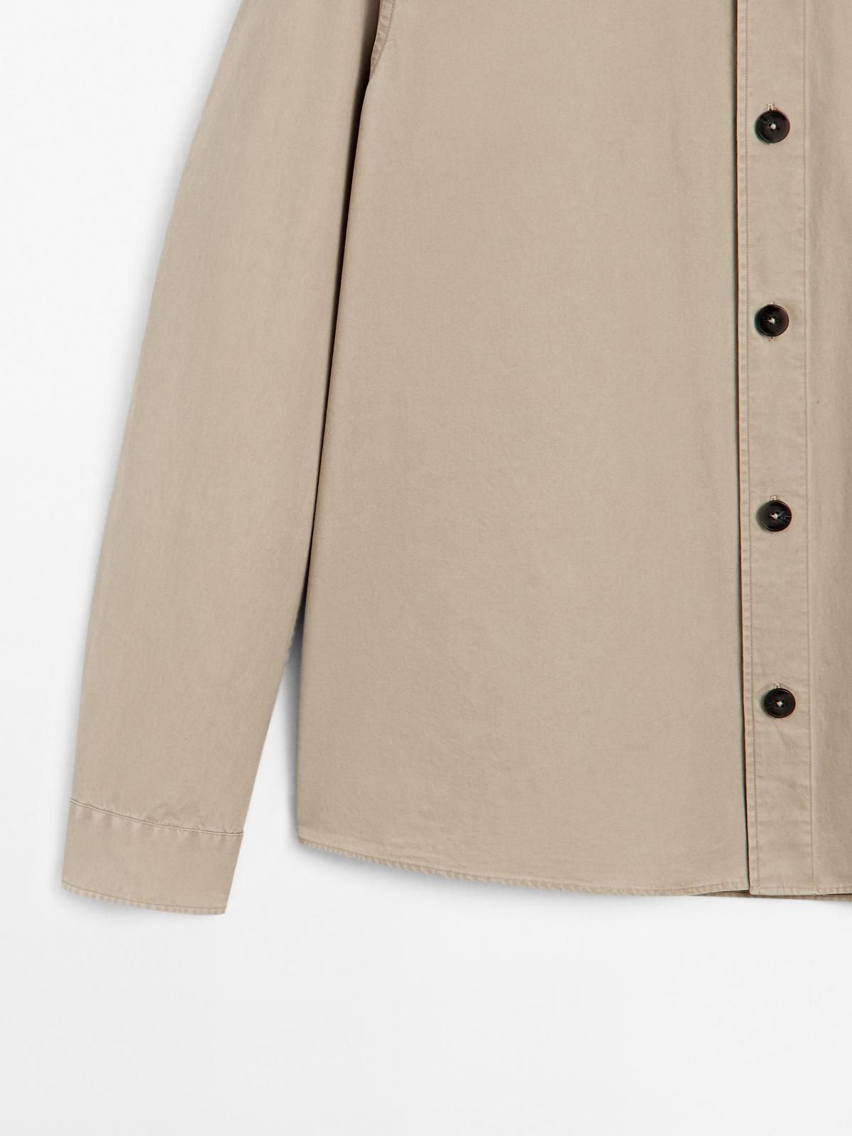 마시모두띠 코튼 포켓 오버셔츠 1777/269 LIGHT BEIGE - 상세 이미지 5