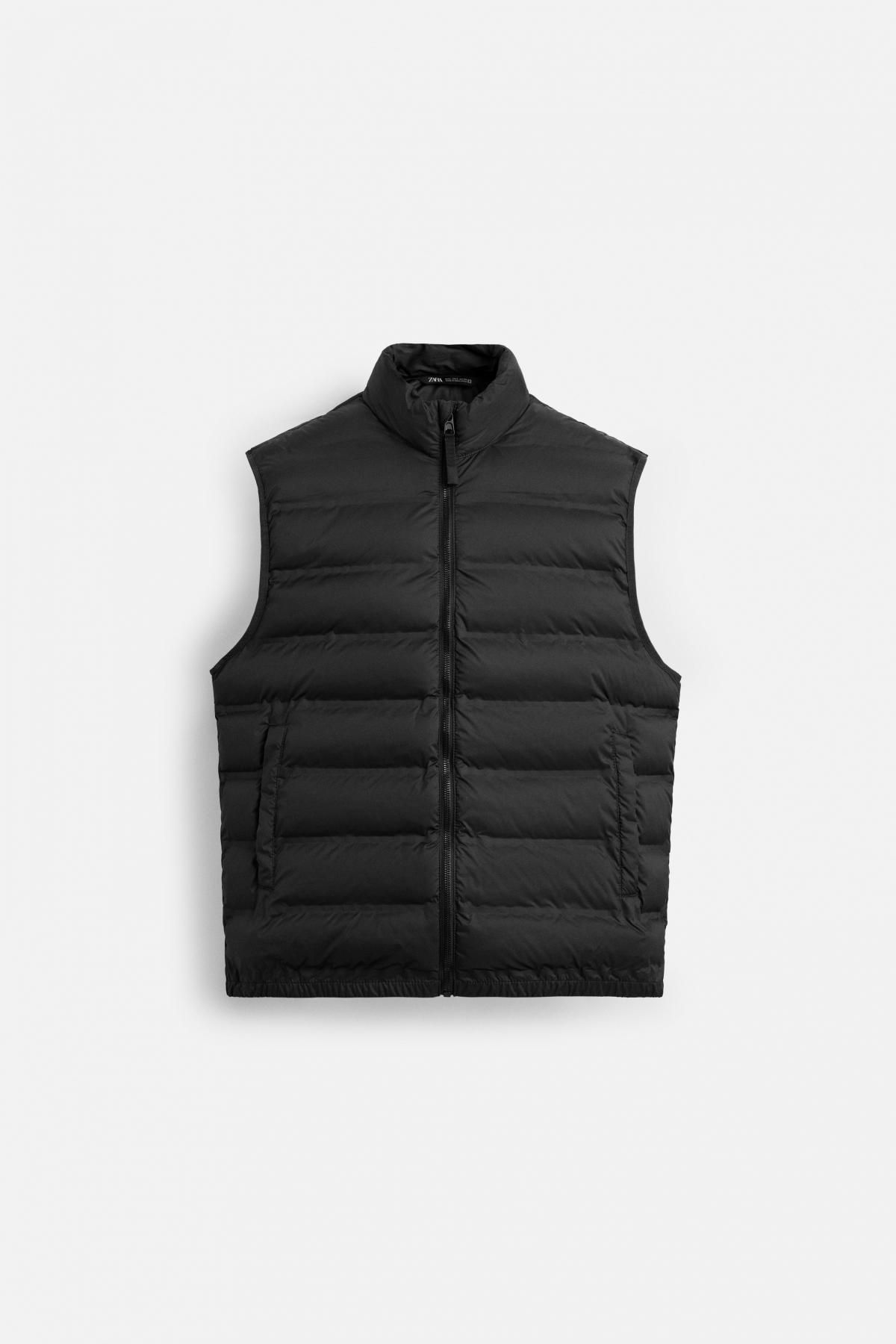 자라 블랙 경량 테크니컬 패딩 베스트 4302/206 BLACK - 메인 이미지