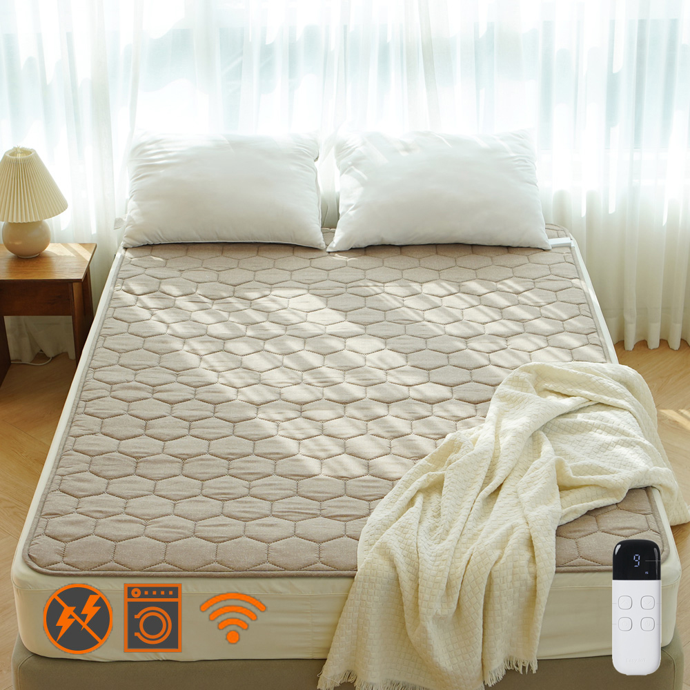 곰표한일 IOT 전자파안심 EMF 라돈안심 카본 탄소매트 스마트 베이지 퀸더블(원난방)