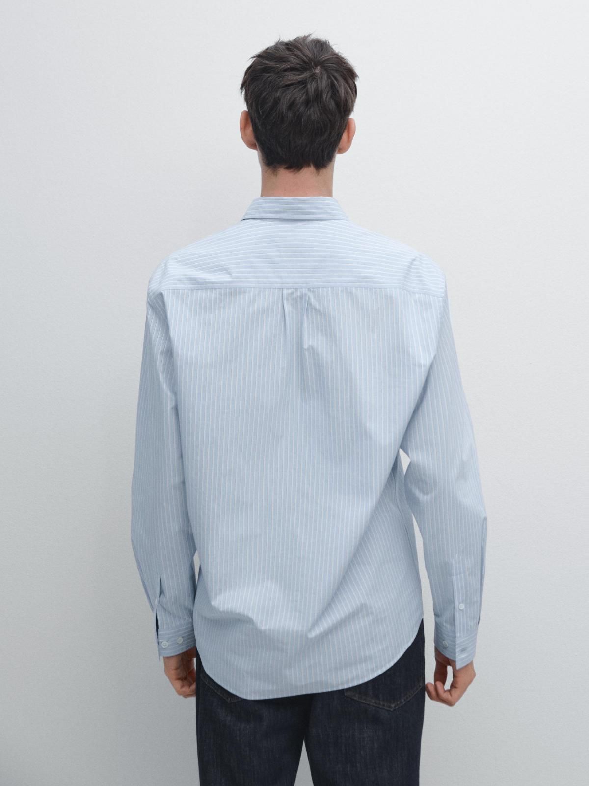 마시모두띠 스트라이프 레귤러핏 코튼 긴팔 셔츠 1789/304 SKY BLUE - 상세 이미지 4