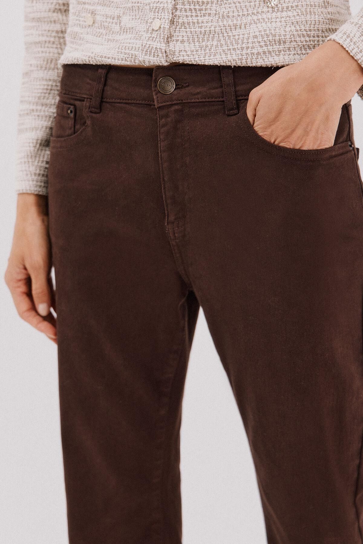 꼬르떼피엘 데일리 스트레이트핏 브라운 데님 청바지 8141299 MARRON OSCURO - 상세 이미지 3