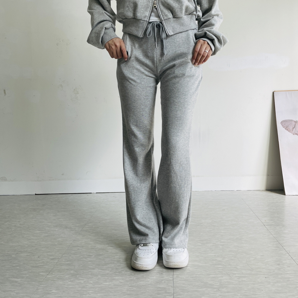 기모 노기모 나팔바지 부츠컷 트레이닝팬츠 키작녀바지 숏기장 롱기장 - 상품 이미지