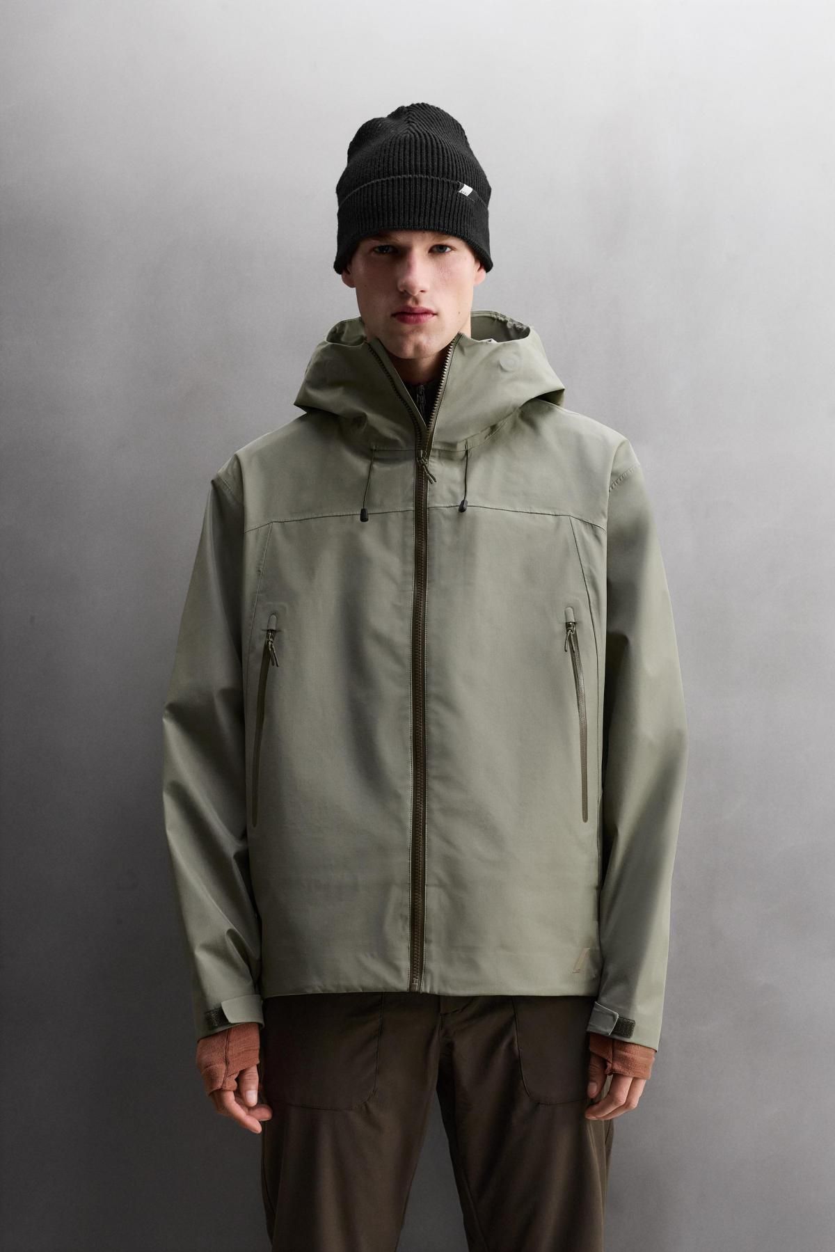 자라 테크니컬 방수 아웃도어 후드 집업 자켓 3286/313 LIGHT GREEN - 상세 이미지 3