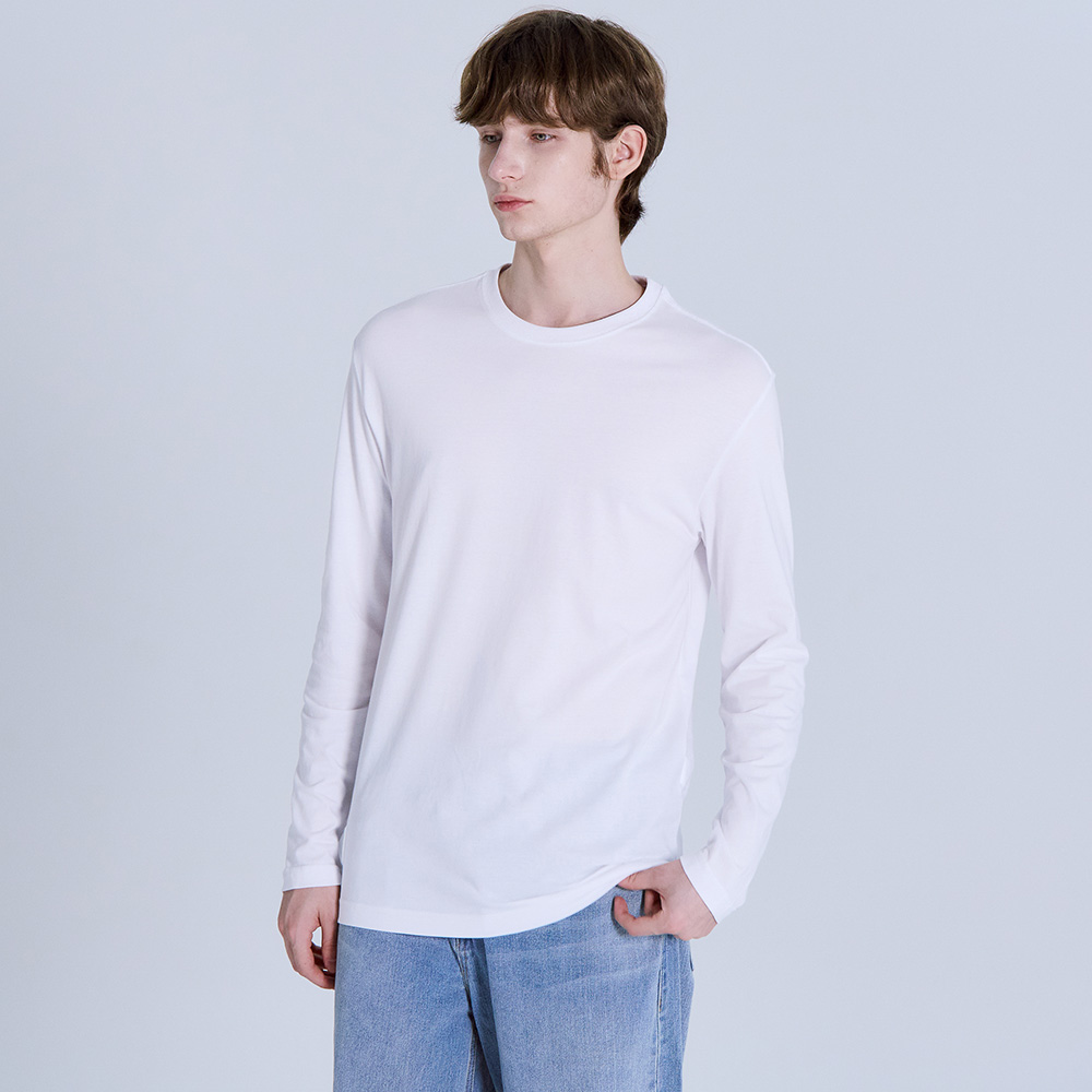 면 30수 릴렉스 무지 긴팔 티셔츠 이미지 7