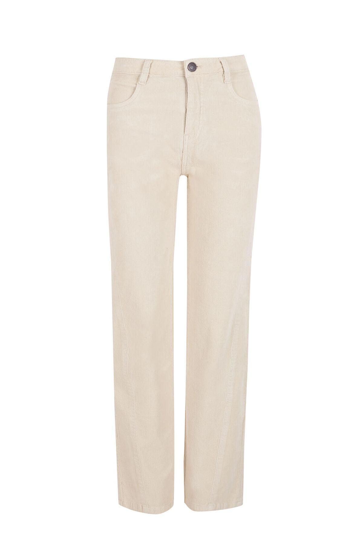 슬로우러브 코듀로이 와이드핏 크롭팬츠 아이보리 5942240 MARFIL - 상세 이미지 5