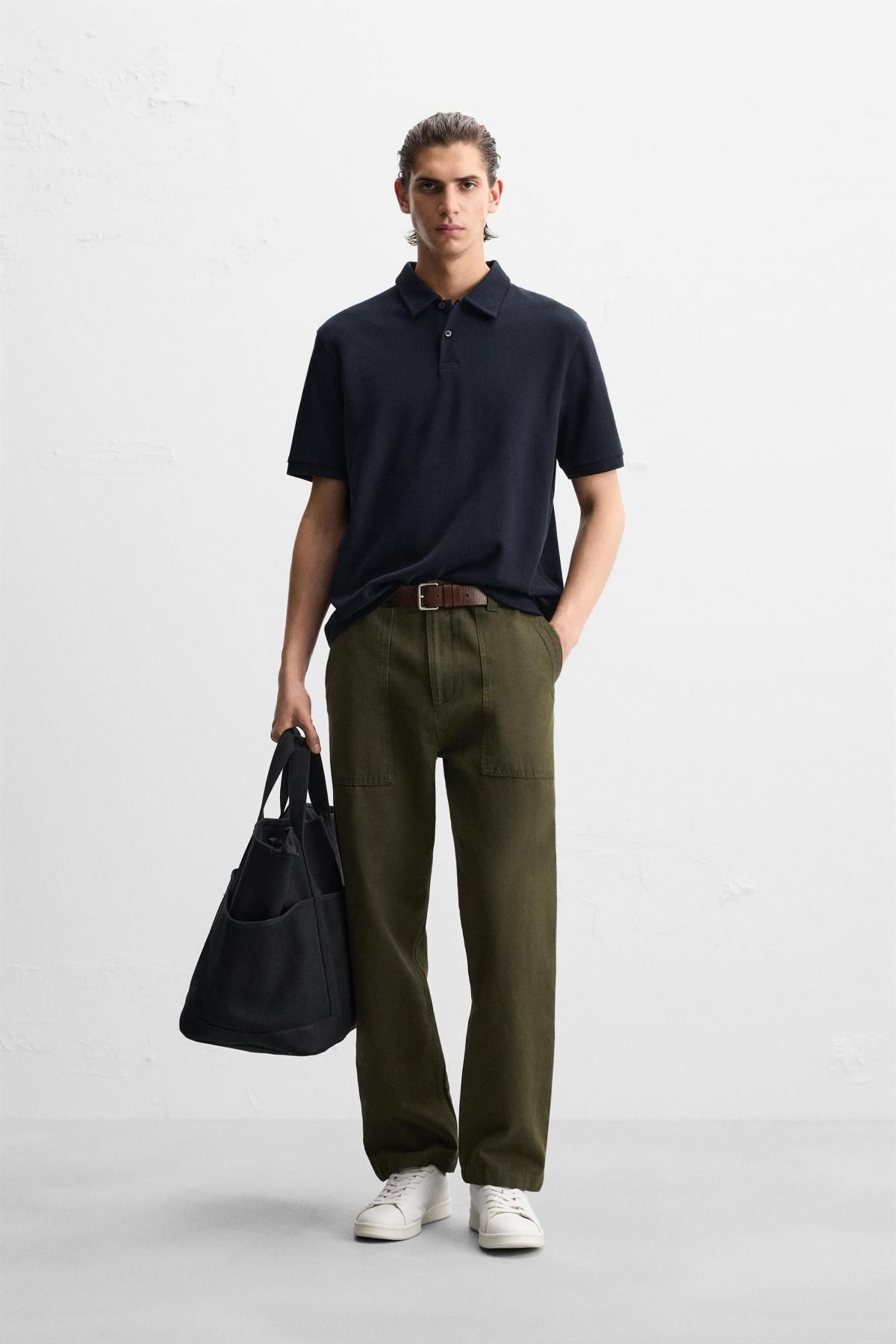 자라 텍스처 폴로 셔츠 4092/400 NAVY BLUE - 상세 이미지 2