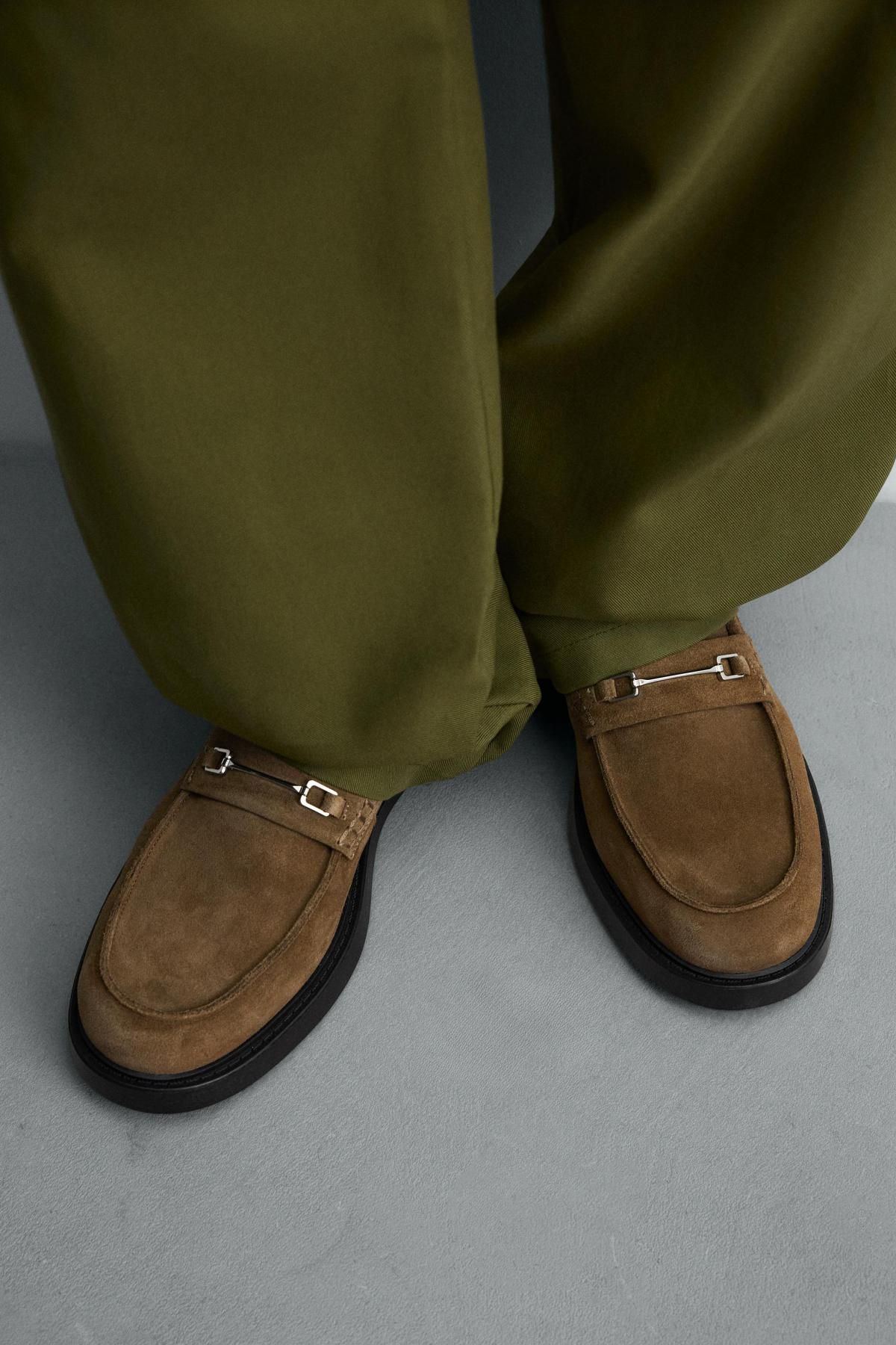 자라 클래식 스웨이드 레더 버클 로퍼 2634/620 TAUPE GREY - 상세 이미지 4
