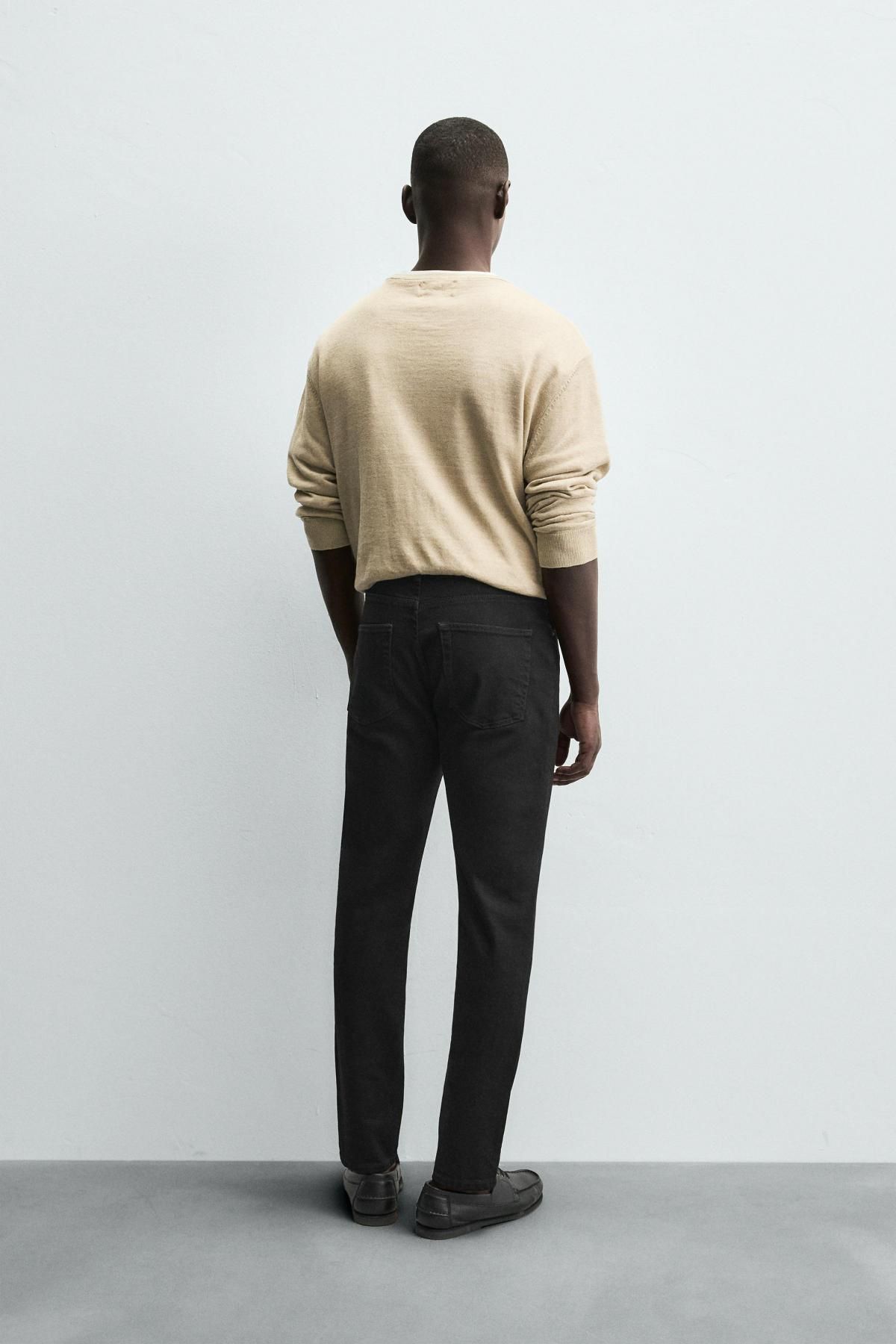 자라 블랙 슬림핏 데님 베이직 청바지 0774/350 BLACK - 상세 이미지 4
