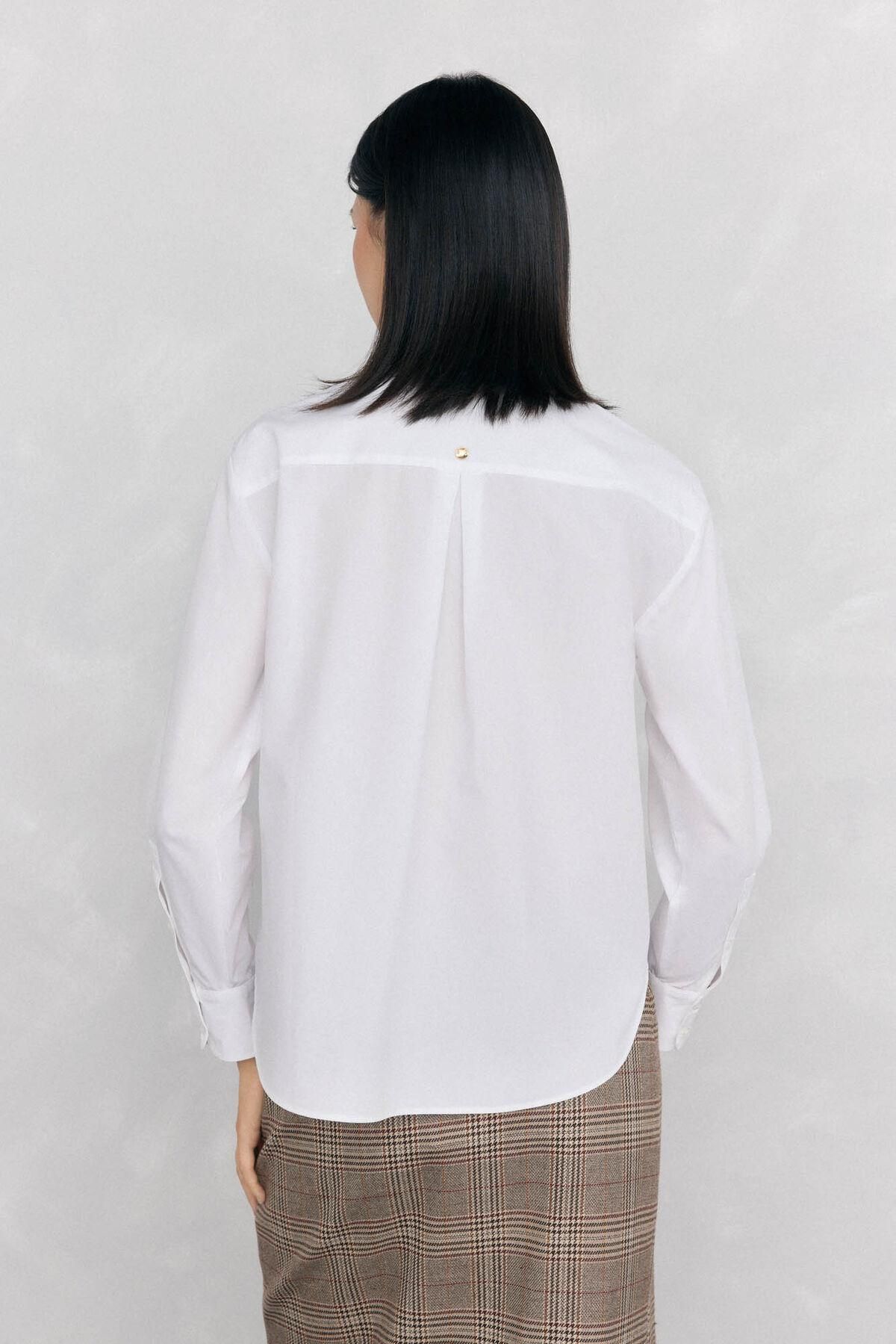 페드로 델 이에로 리본 코튼 텐셀 루즈핏 긴팔 블라우스 6632008 BLANCO - 상세 이미지 4