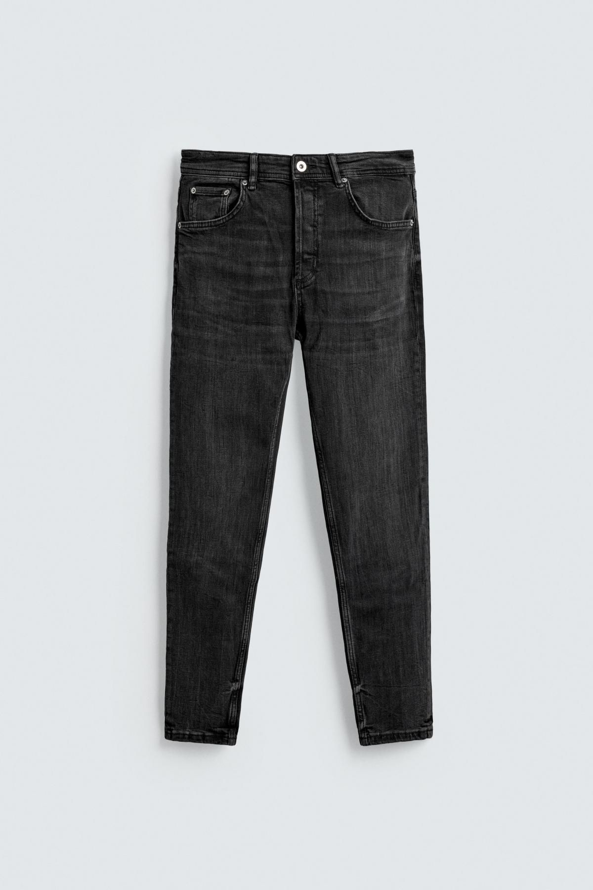 자라 블랙 스키니 크롭핏 데님 팬츠 6045/340 CHARCOAL 이미지 7