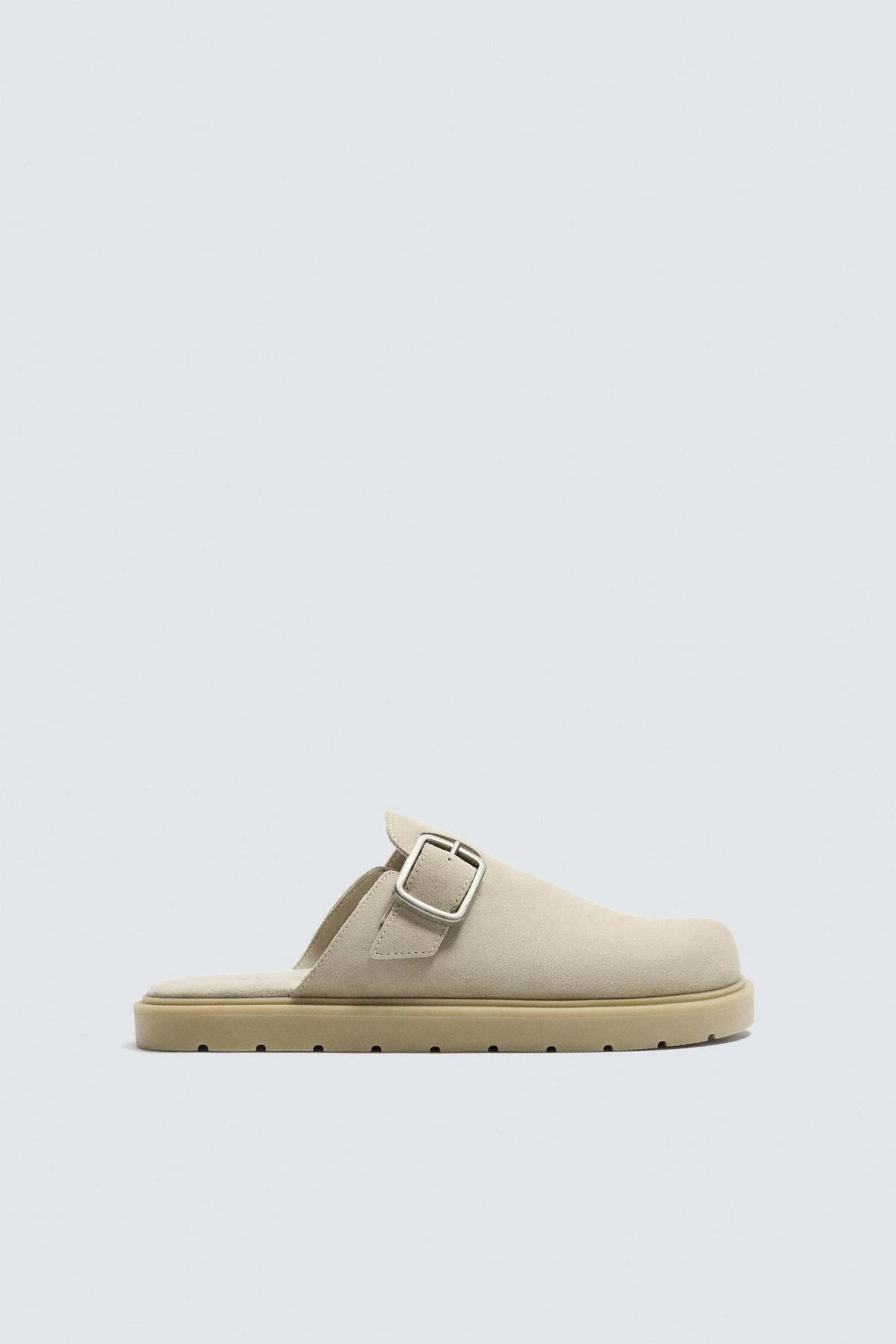 자라 베이지 레더 버클 청키 클로그 2721/620 BEIGE - 메인 이미지
