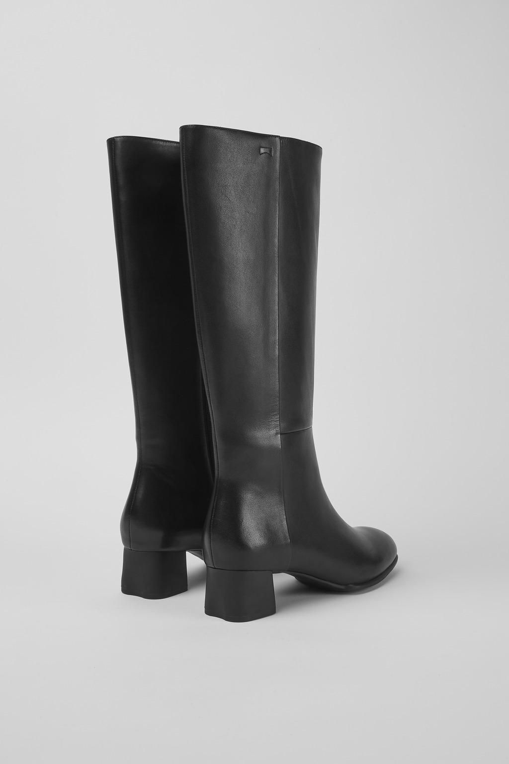캠퍼 블랙 가죽 힐 앵클부츠 Katie K400591-001 BLACK - 상세 이미지 3