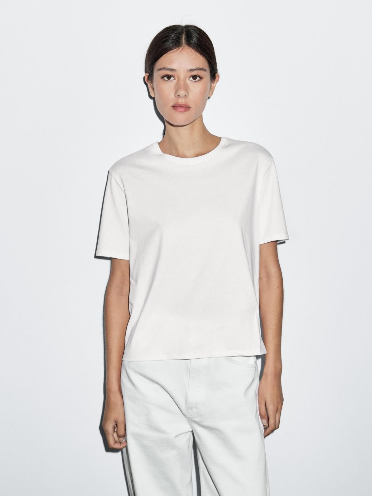 마시모두띠 베이직 오버핏 라운드넥 반팔 티셔츠 6802/206 OFF WHITE - 상세 이미지 5