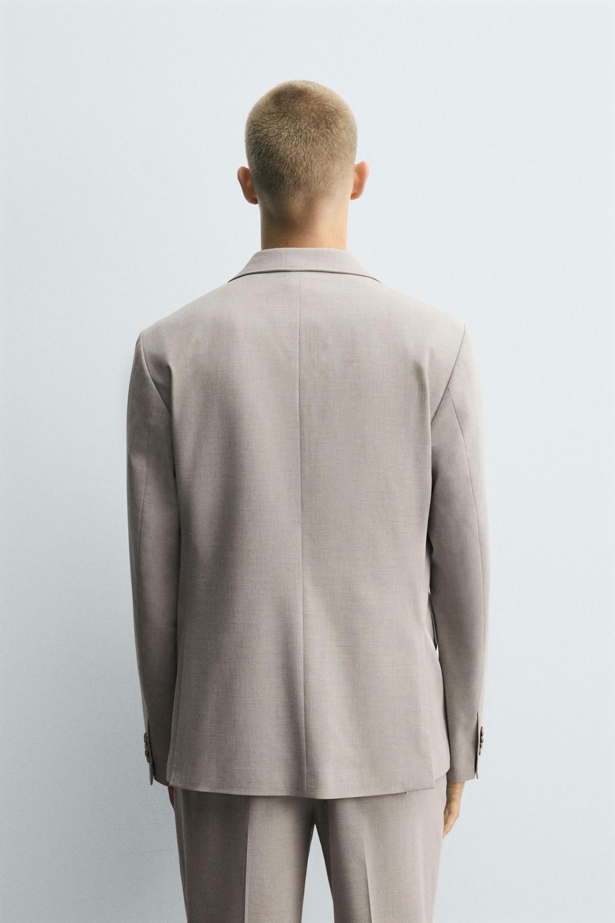 자라 테크니컬 텍스처 슬림핏 테일러드 블레이저 4501/536 GREYISH - 상세 이미지 4