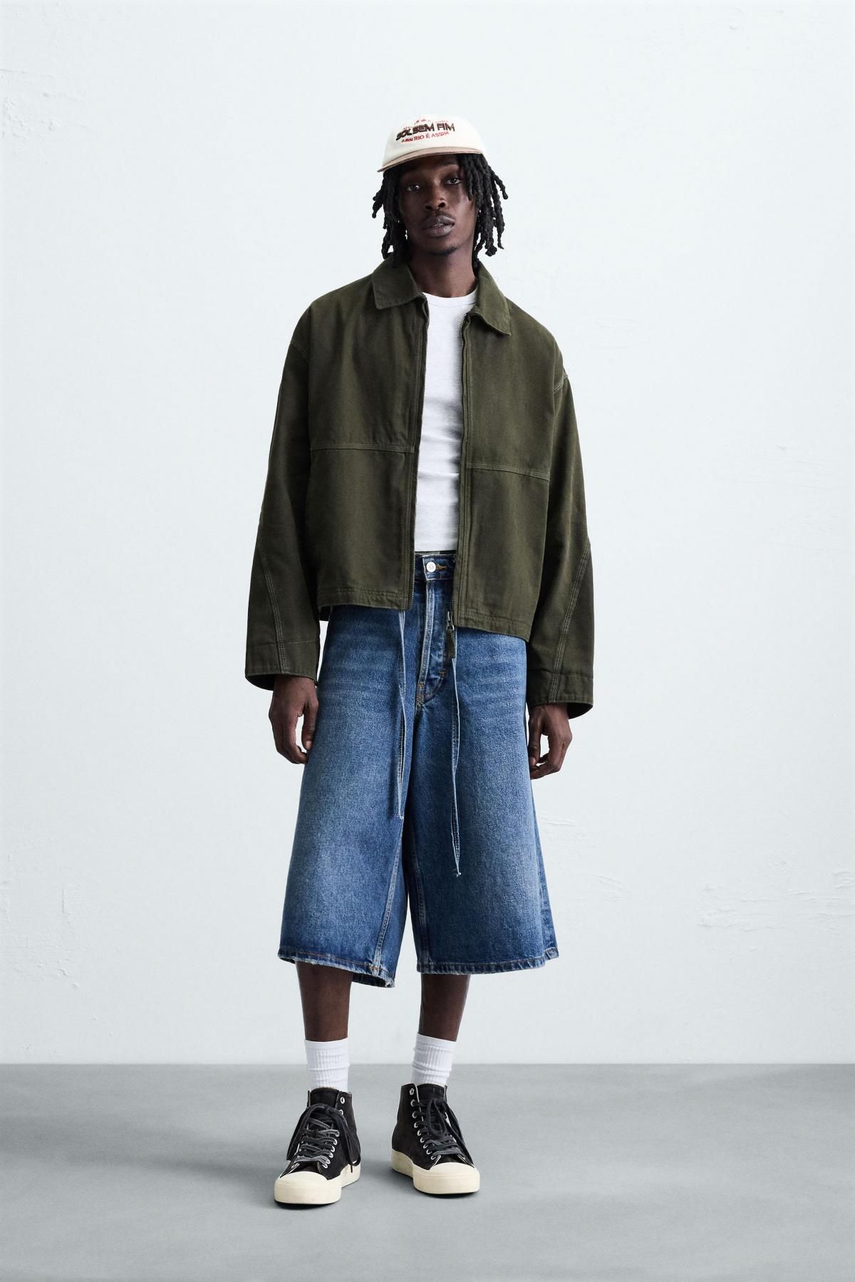 자라 테크니컬 카키 워싱 릴랙스핏 집업 재킷 6987/330 DARK KHAKI - 상세 이미지 2