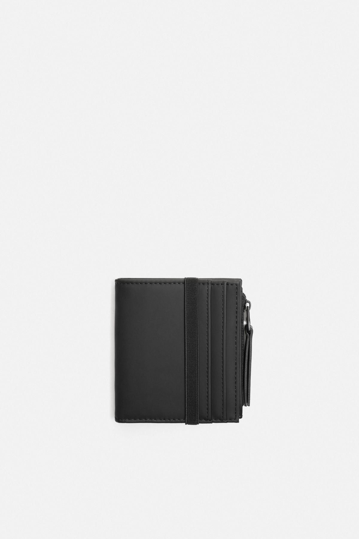자라 러버라이즈 미니멀 코인포켓 반지갑 3801/620 BLACK - 메인 이미지