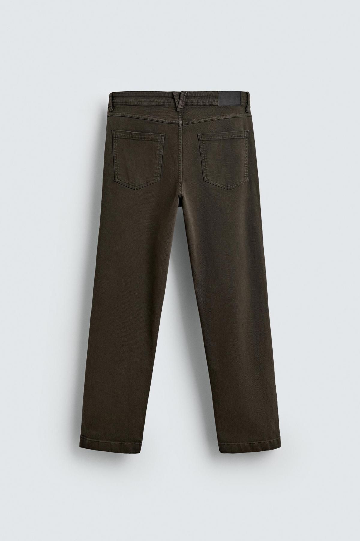 자라 스트레치 코튼 스트레이트핏 팬츠 2342/301 BROWN - 상세 이미지 2