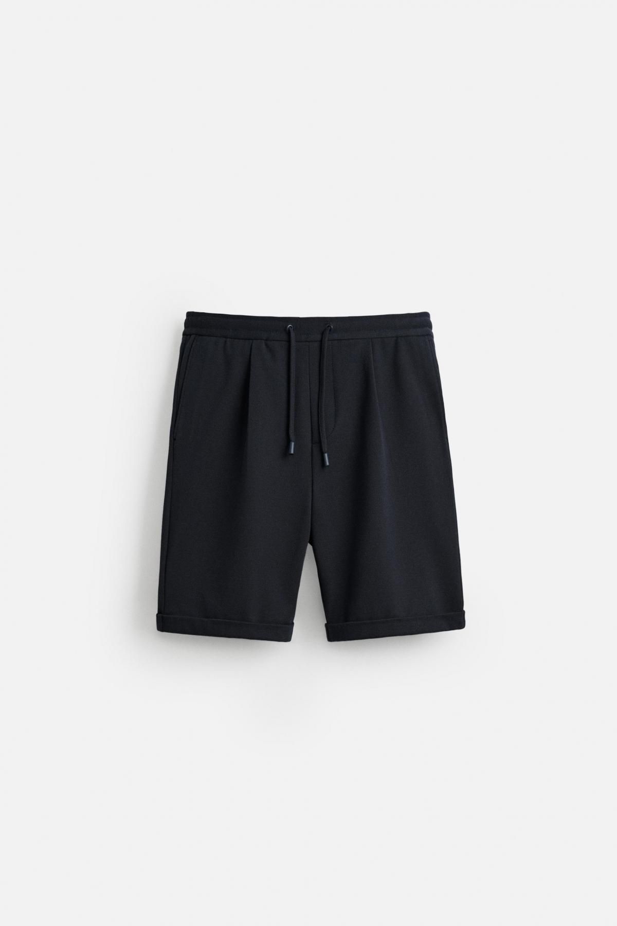 자라 컴포트 밴딩 버뮤다 반바지 7484/873 NAVY BLUE - 메인 이미지