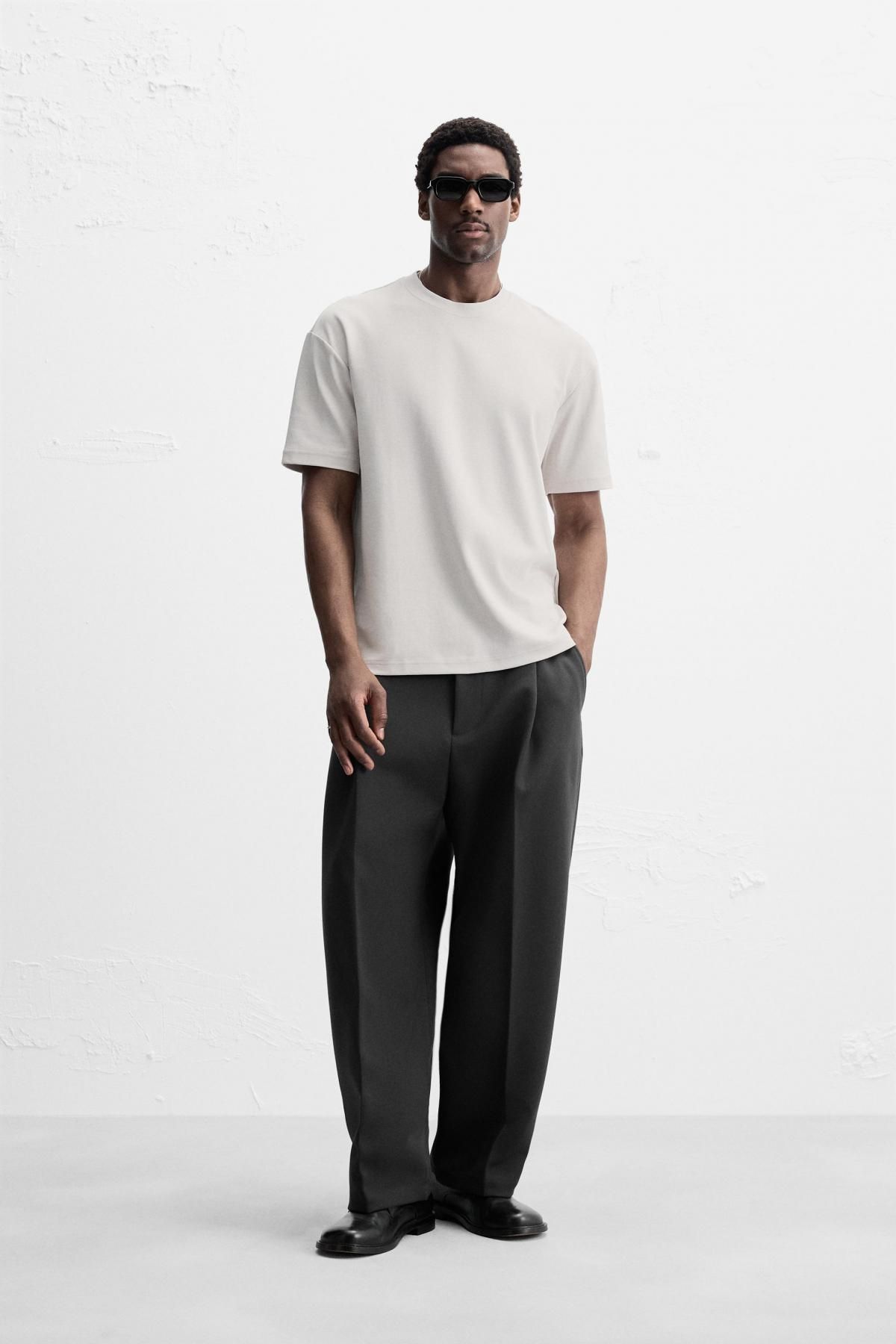 자라 베이직 레귤러핏 반팔 티셔츠 5584/471 PEARL GREY - 상세 이미지 2