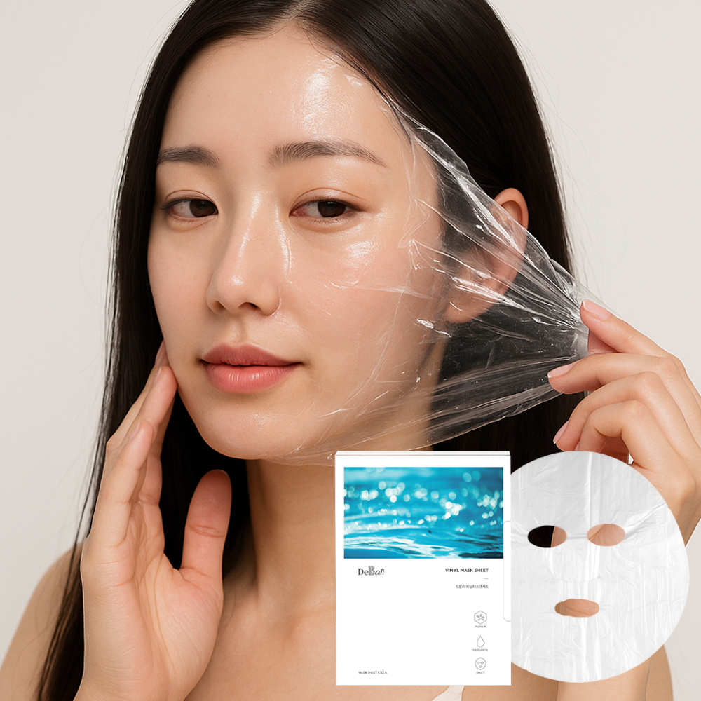 드발리 비닐마스크팩 목주름팩 얼굴 넥 시트 에스테틱 피부과 모델링팩 얼굴비닐팩, 100매입, 1개 - 상품 이미지