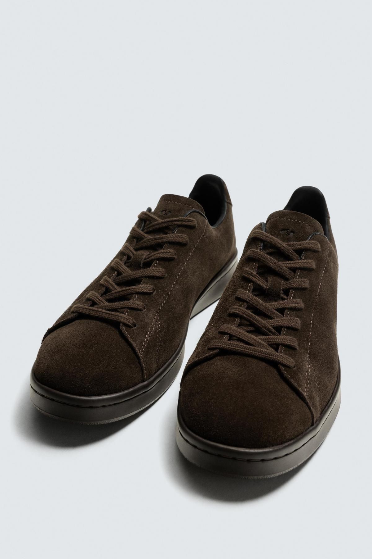자라 스웨이드 레더 베이직 스니커즈 2292/620 BROWN - 상세 이미지 2