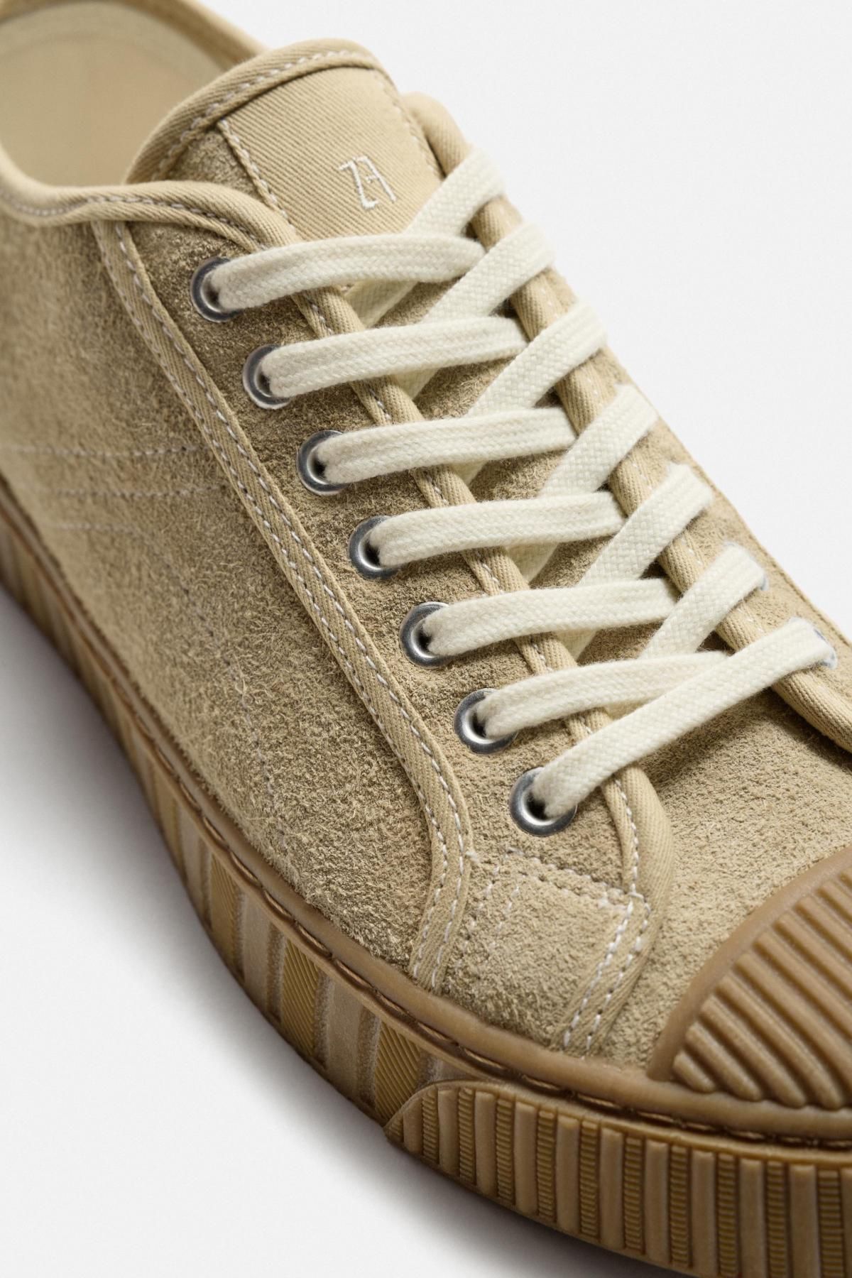 자라 스플릿 스웨이드 베이직 스니커즈 2260/520 SAND/BROWN - 상세 이미지 5