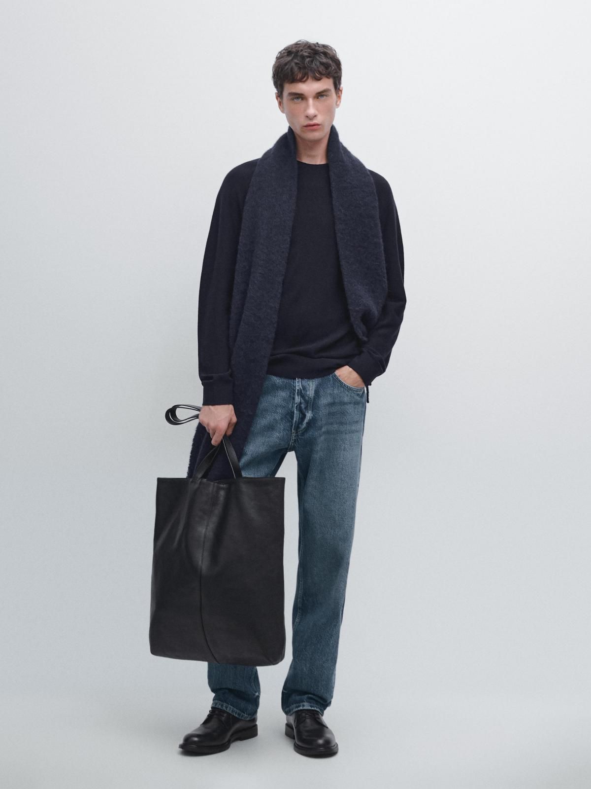 마시모두띠 프리미엄 울 라운드 니트 스웨터 0936/210 NAVY BLUE - 상세 이미지 2