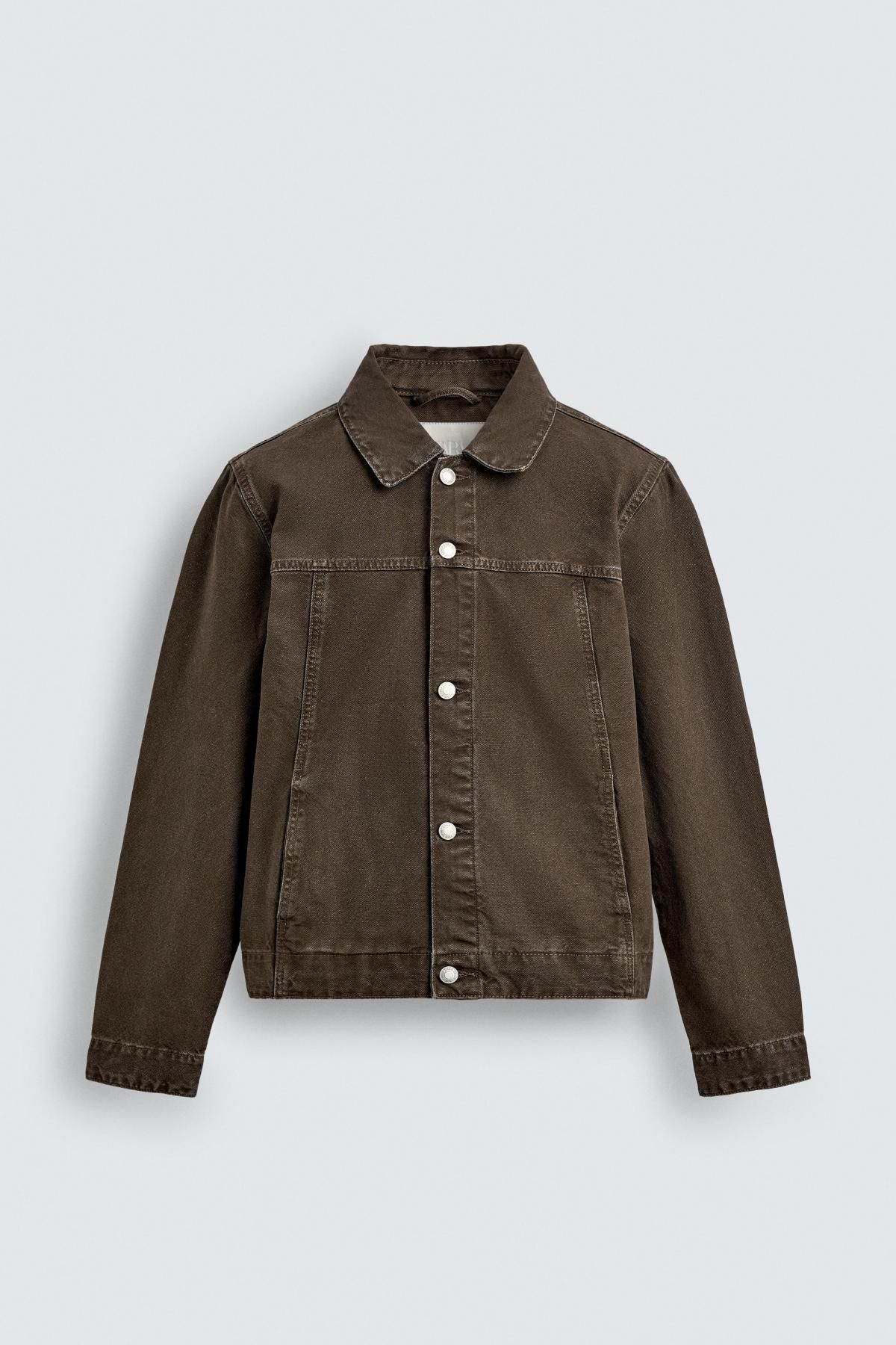 자라 클래식 데님 브라운 데님 재킷 8062/371 BROWN - 메인 이미지
