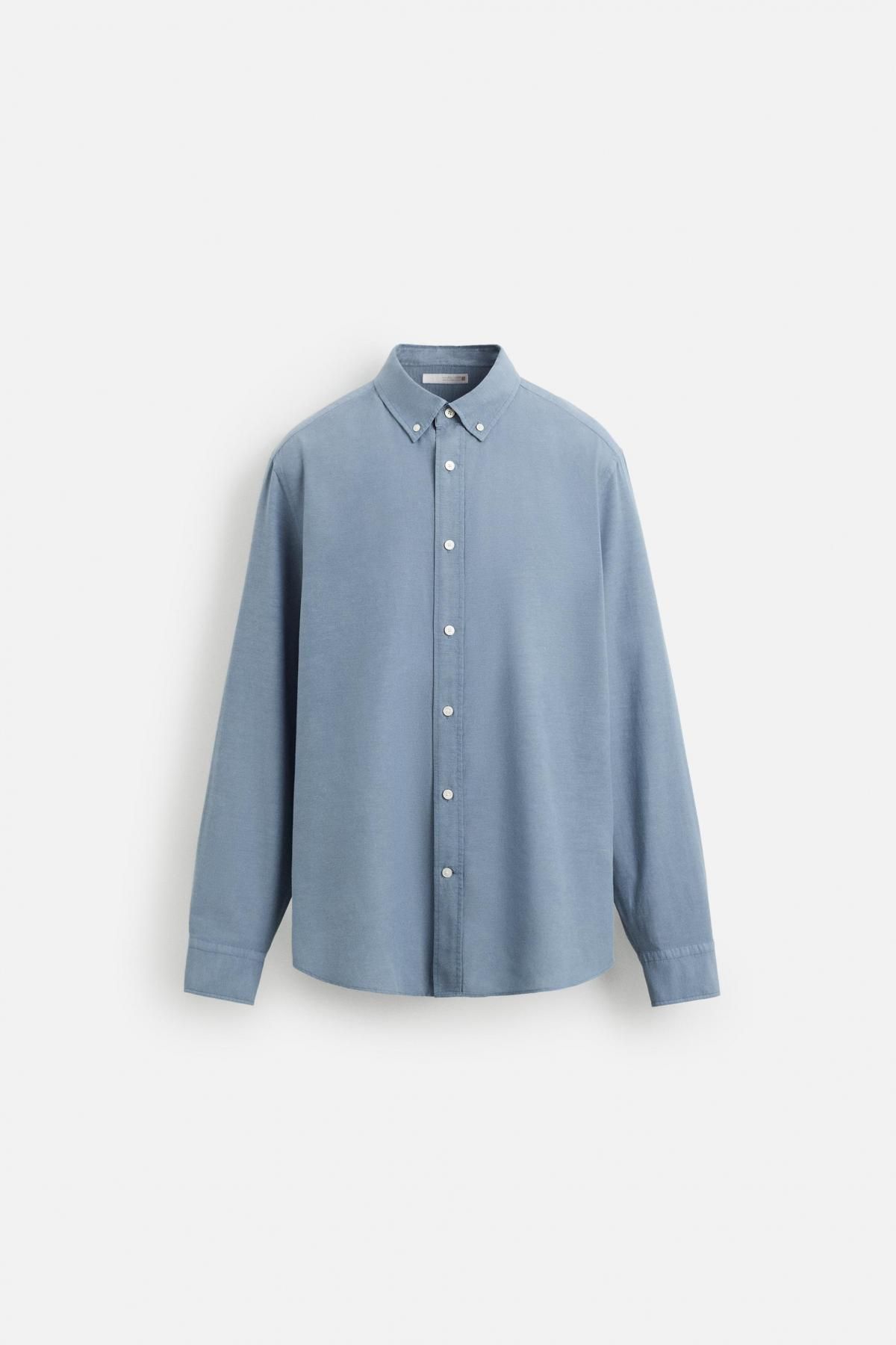 자라 스카이블루 릴렉스핏 긴팔 셔츠 5669/776 DUSTY BLUE - 메인 이미지
