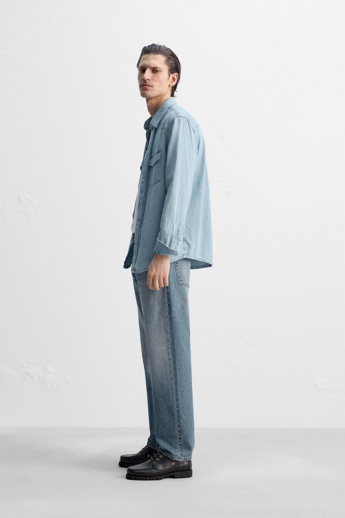 자라 스트레이트핏 진 8062/410 MID-BLUE - 상세 이미지 5