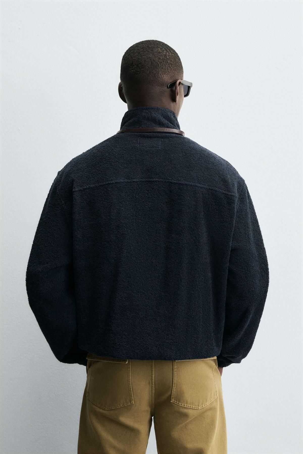 자라 테크니컬 텍스처 집업 재킷 6861/440 NAVY BLUE - 상세 이미지 4