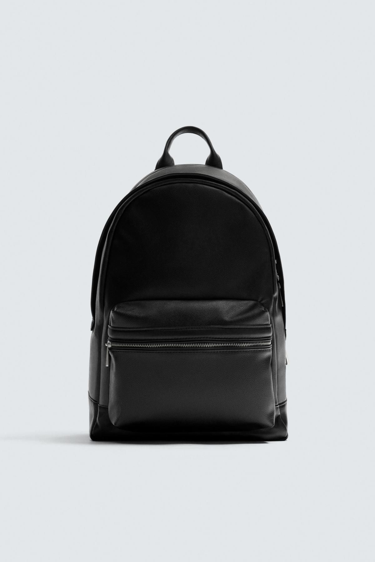 자라 테크니컬 엠보싱 베이직 블랙 백팩 3214/620 BLACK - 메인 이미지