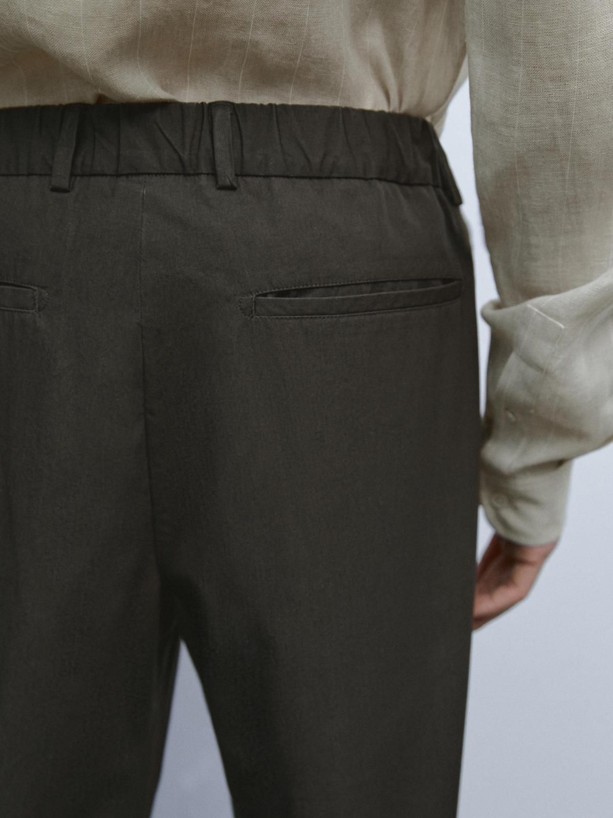 마시모두띠 세미조거핏 슬랙스 팬츠 0018/009 KHAKI - 상세 이미지 5