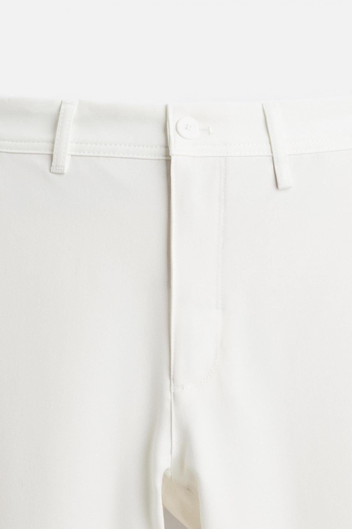자라 텍스처 컴포트 슬림핏 팬츠 0706/648 OYSTER-WHITE 이미지 7