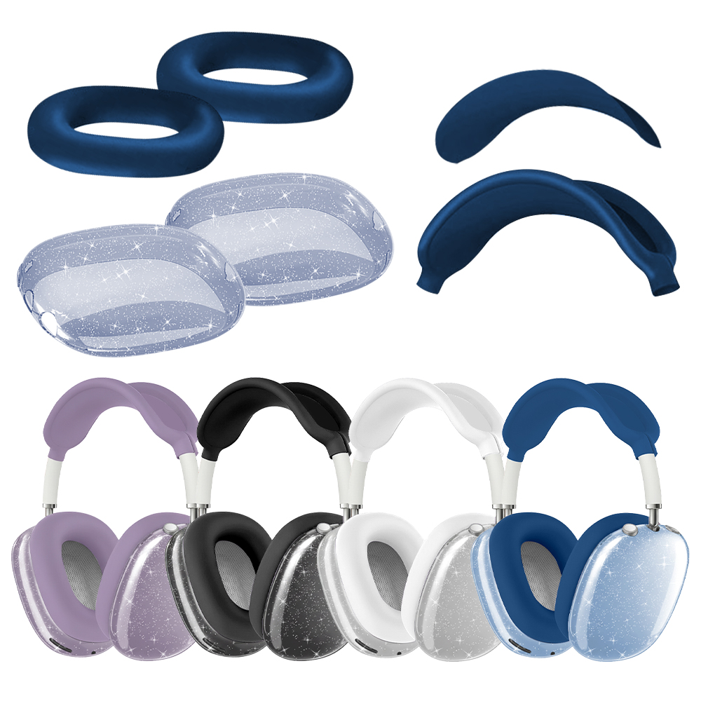 에어팟 맥스 케이스 이어캡 커버 헤어밴드 4in1 올인원 글리터 실리콘 제품 이미지