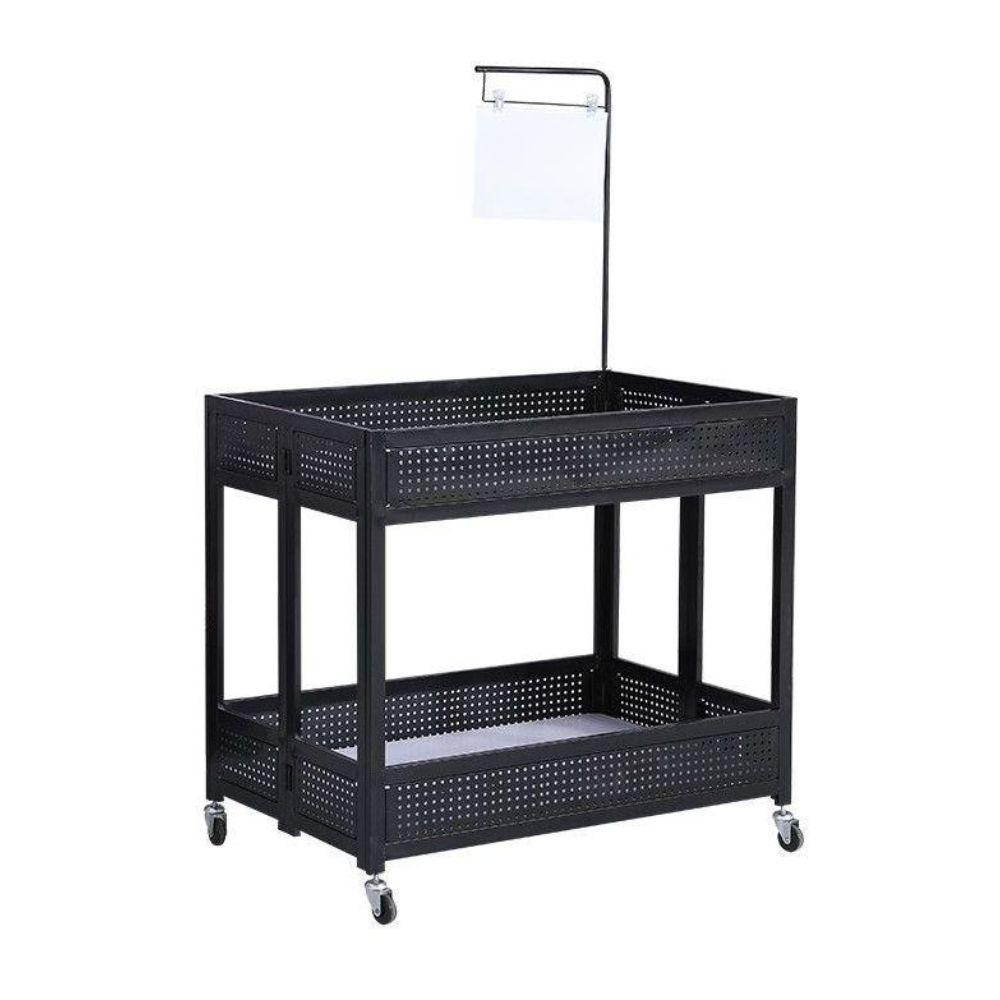 이동식 행사 매대 철제 평대 마켓 가판대 쇼핑몰 노점 부스 간이 스카이 블루 100x80x80cm - 상품 이미지