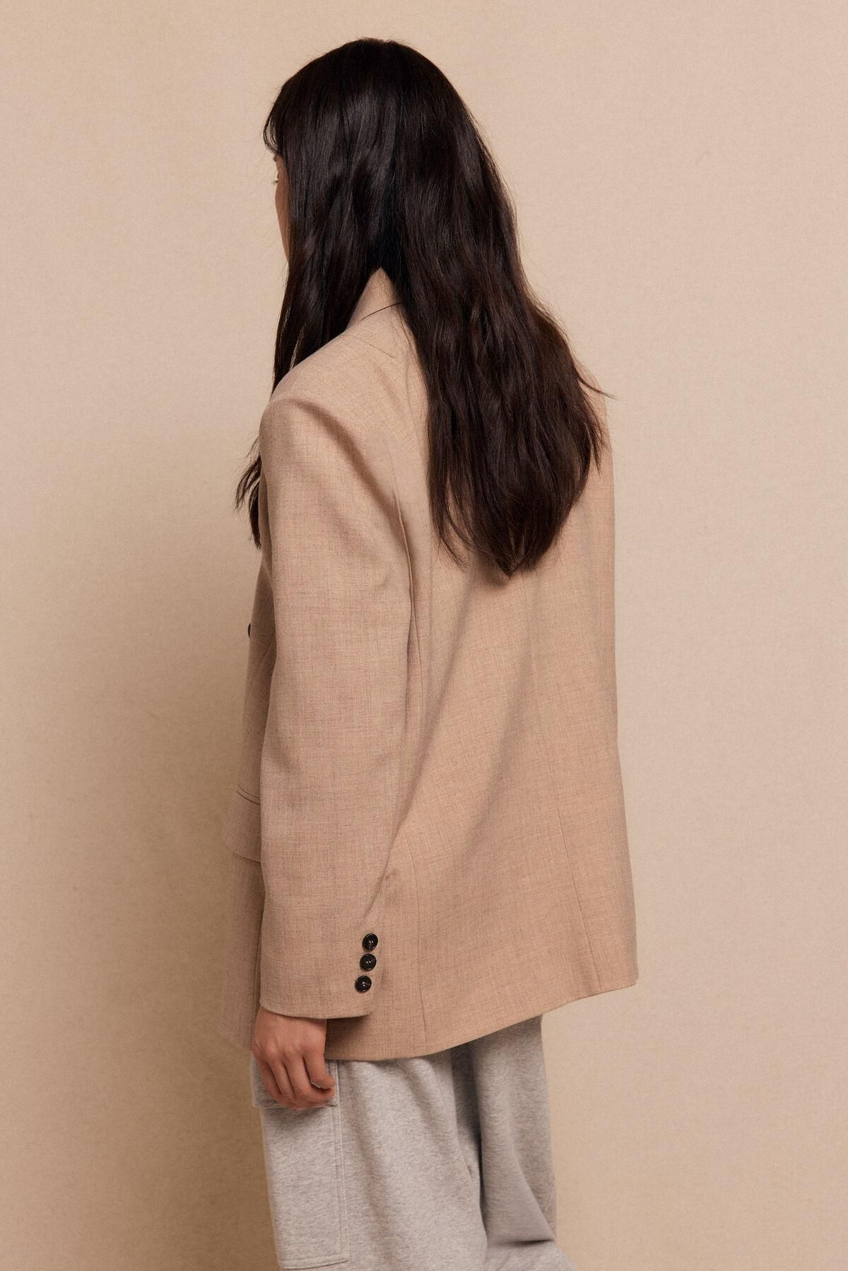 슬로우러브 오버사이즈 멜란지 테일러드 재킷 5242325 BEIGE - 상세 이미지 2