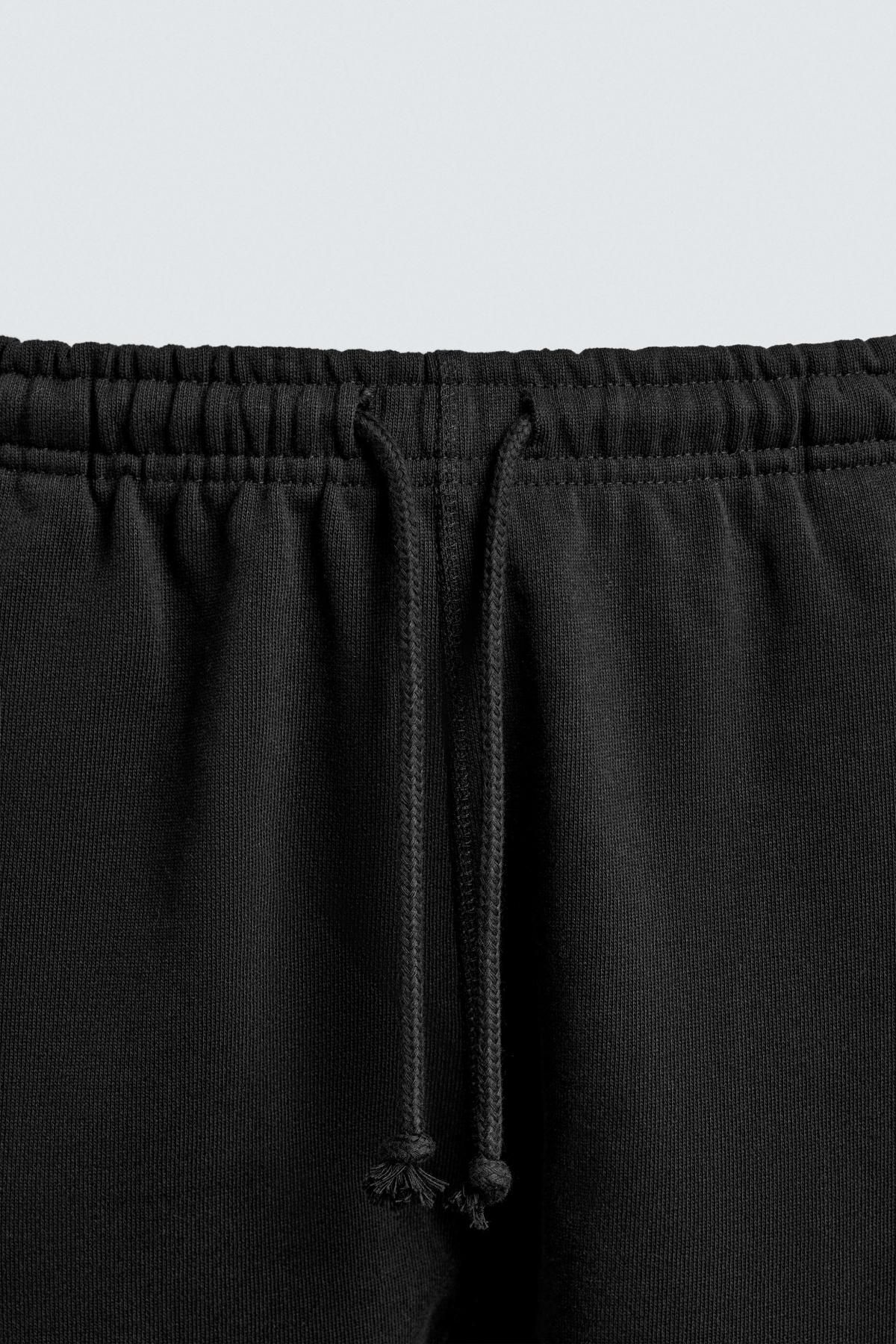 자라 테크니컬 코튼 블랙 기모 드로스트링 포켓 조거 팬츠 0761/306 BLACK - 상세 이미지 3
