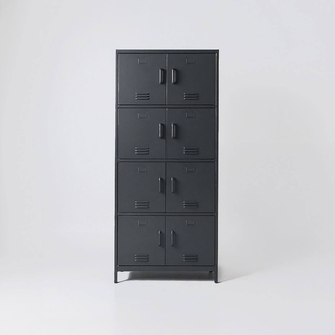 MKB 캐비넷 8문 수납장 9132030 4단, 다크그레이 0942.0526 - 메인 이미지