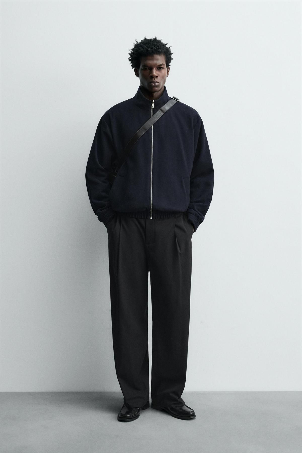 자라 리버서블 울 캐시미어 봄버 재킷 8491/226 DARK NAVY - 상세 이미지 2