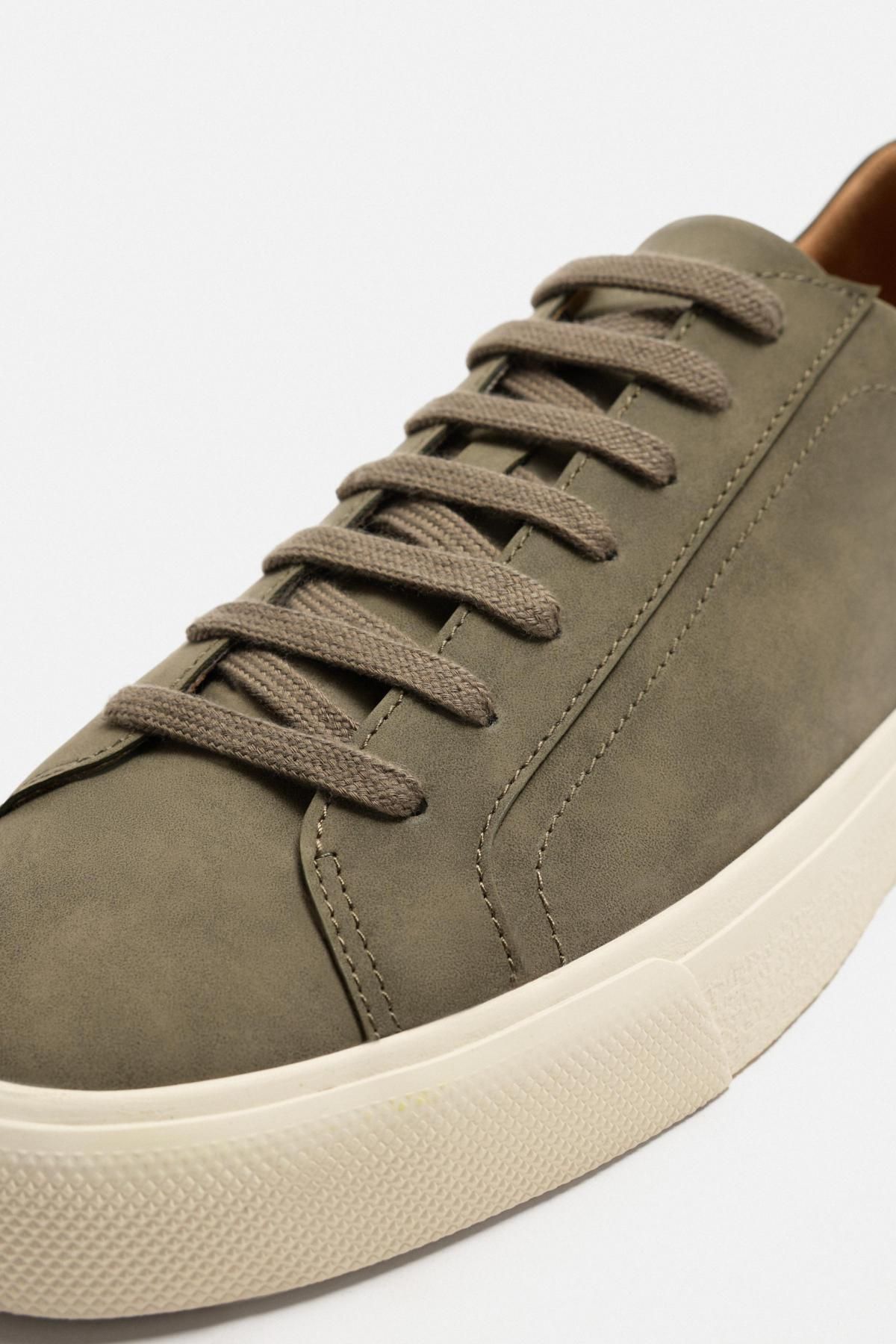 자라 미니멀 베이직 로우탑 스니커즈 2203/620 KHAKI GREEN - 상세 이미지 5